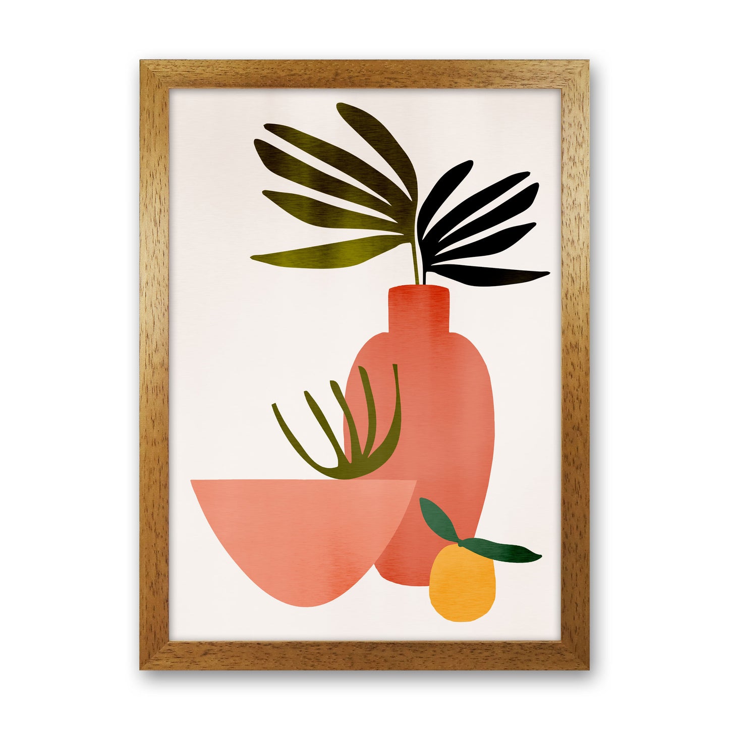 Juicy Lemon Art Print by Kubistika Oak Grain