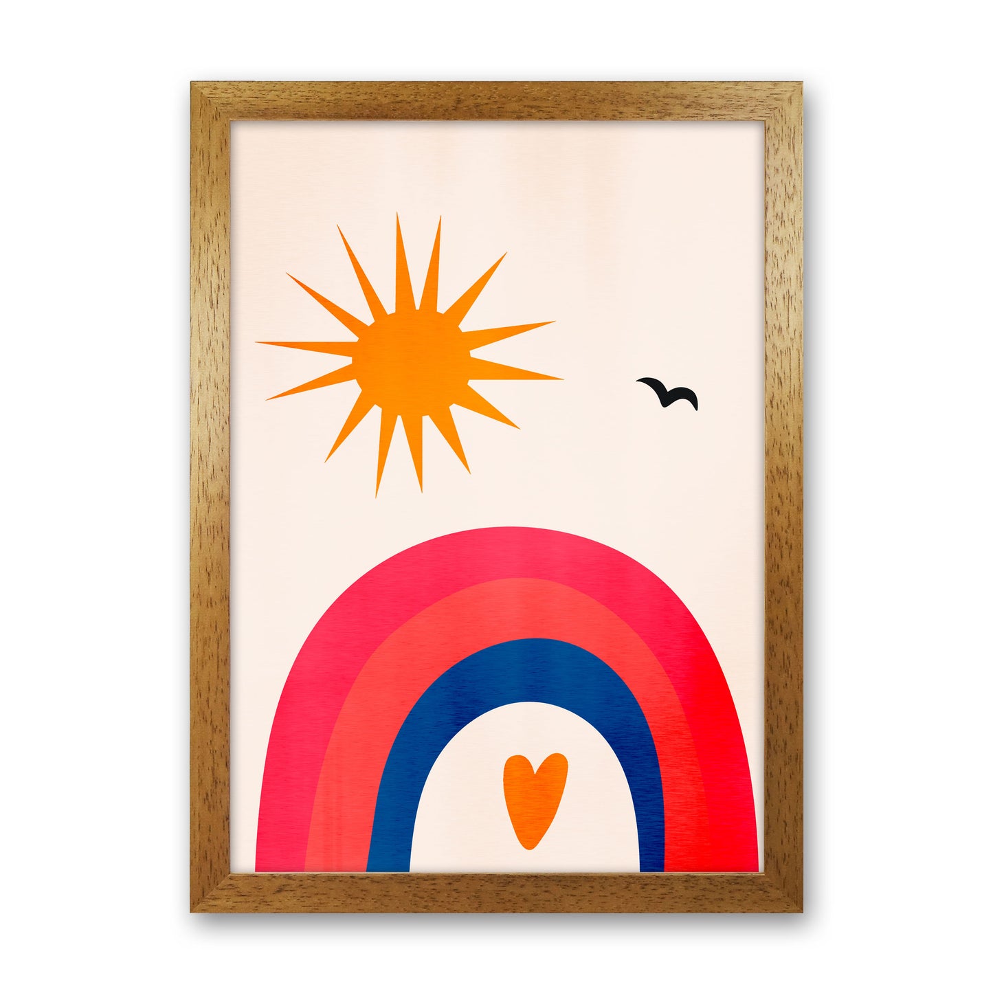 Happy Days! Art Print by Kubistika Oak Grain