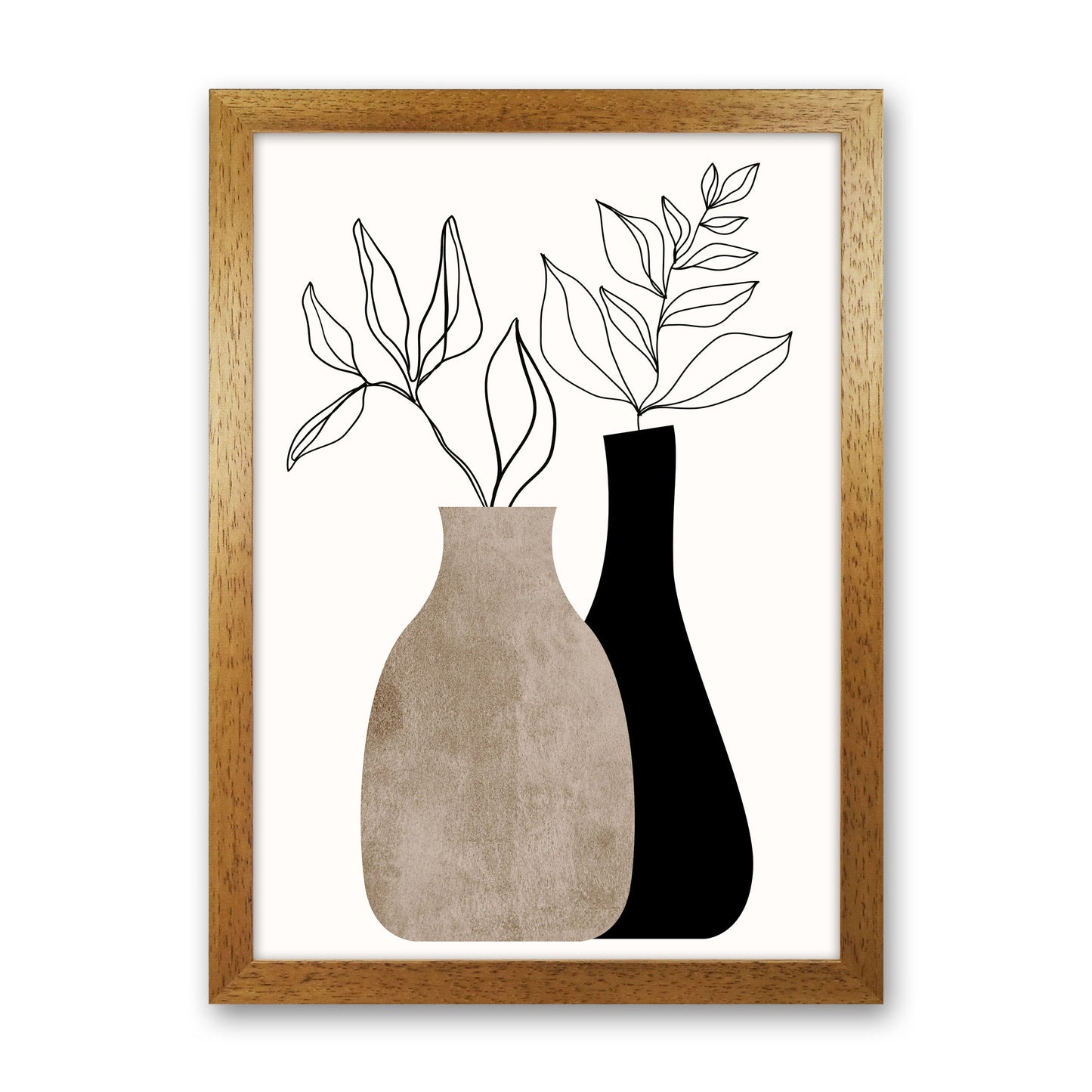Gris En Gris Art Print by Kubistika Oak Grain