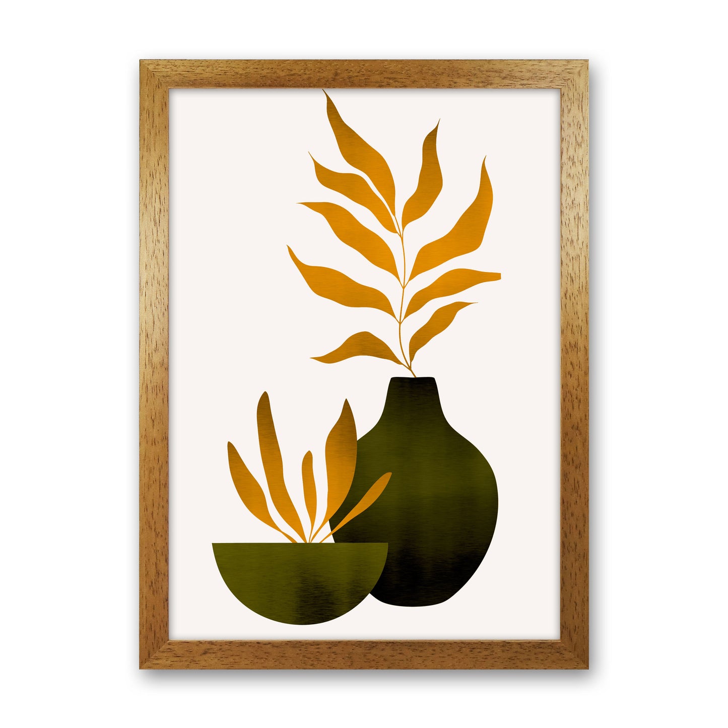 Autumn Flowers - 4 Art Print by Kubistika Oak Grain