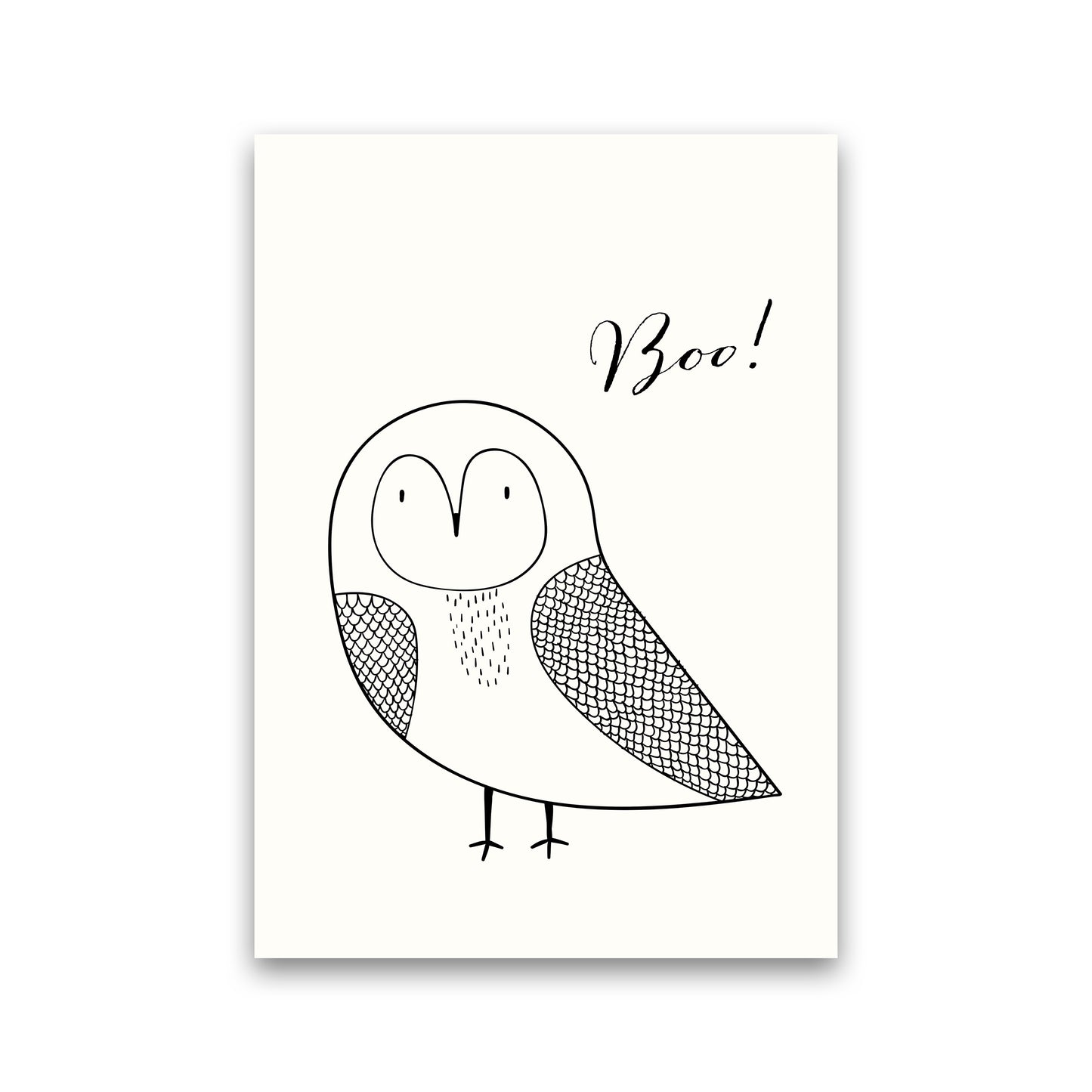 Boo Nursery Animal Art Print by Kubistika Print Only