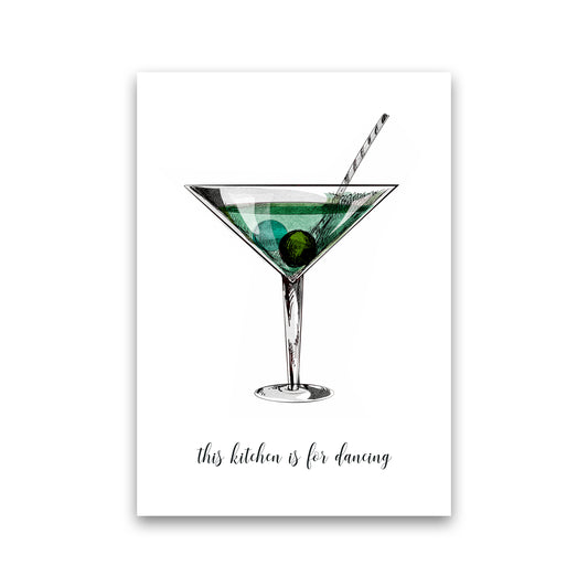 Kitchen Dancers Quote Contemporary Art Print by Kubistika Print Only