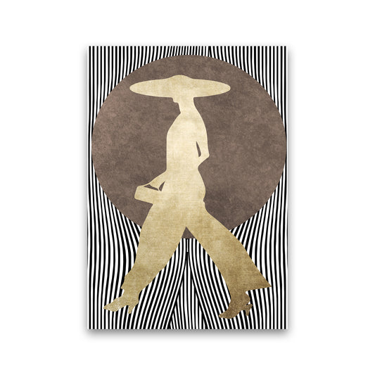 La Madame Noir Vintage Contemporary Art Print by Kubistika Print Only