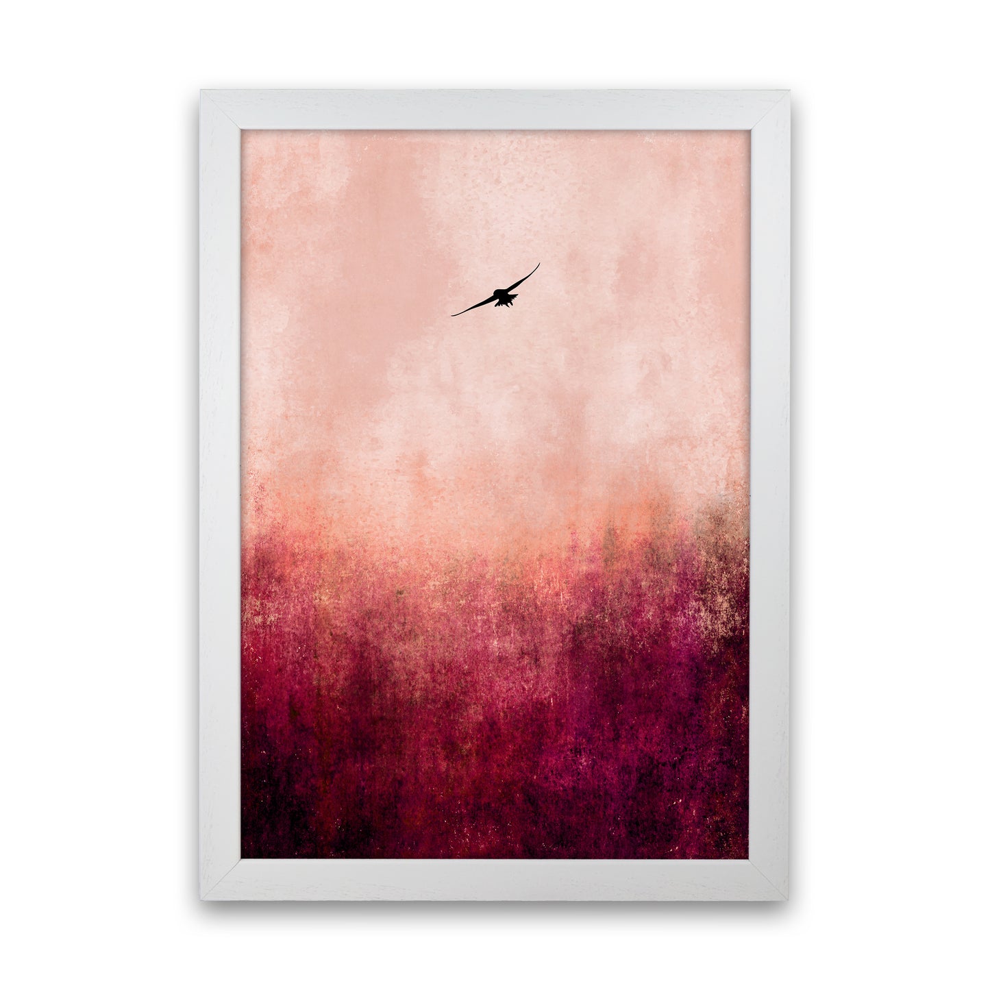 Rise Like A Phoenix Contemporary Art Print by Kubistika White Grain