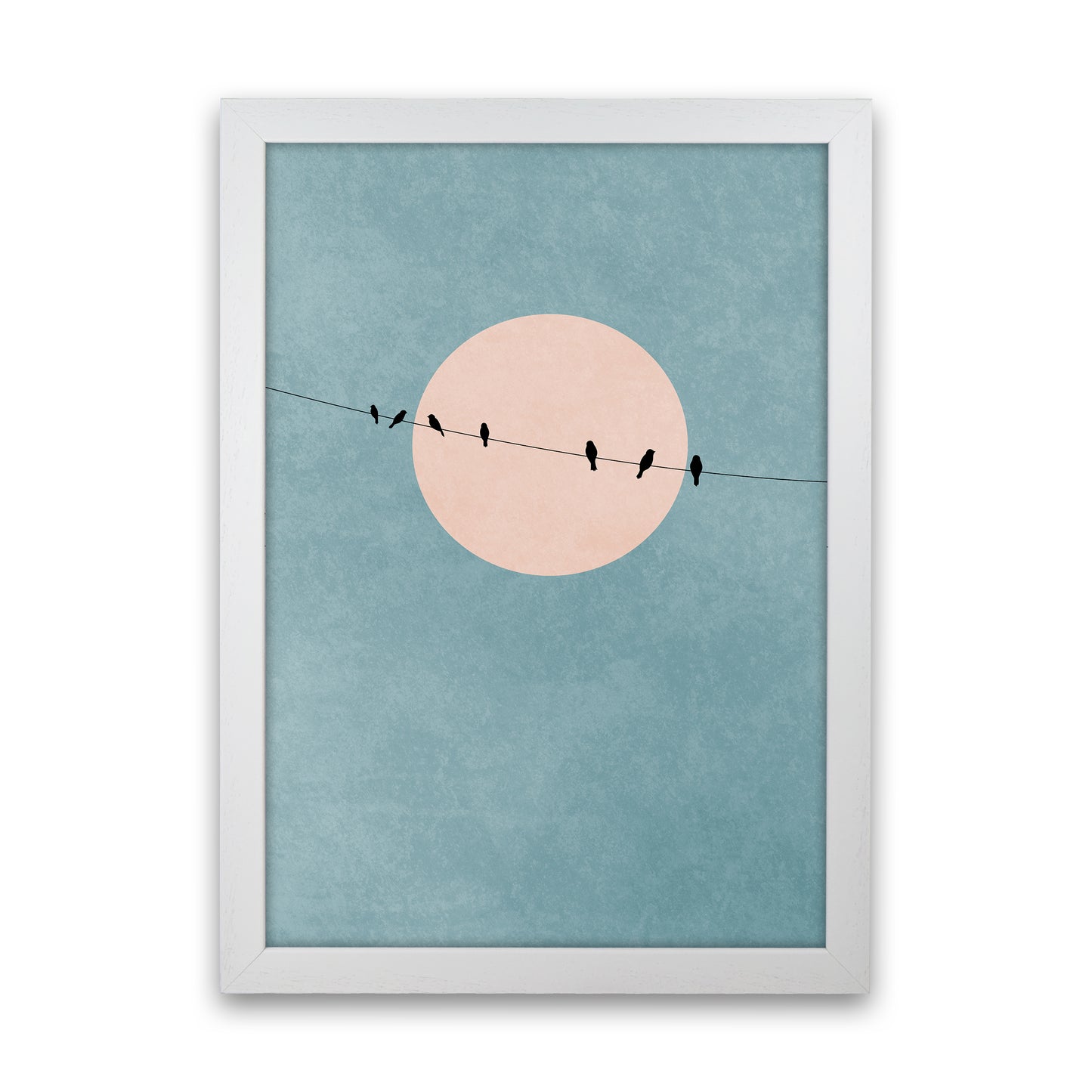 The Beauty Of Silence Contemporary Art Print by Kubistika White Grain