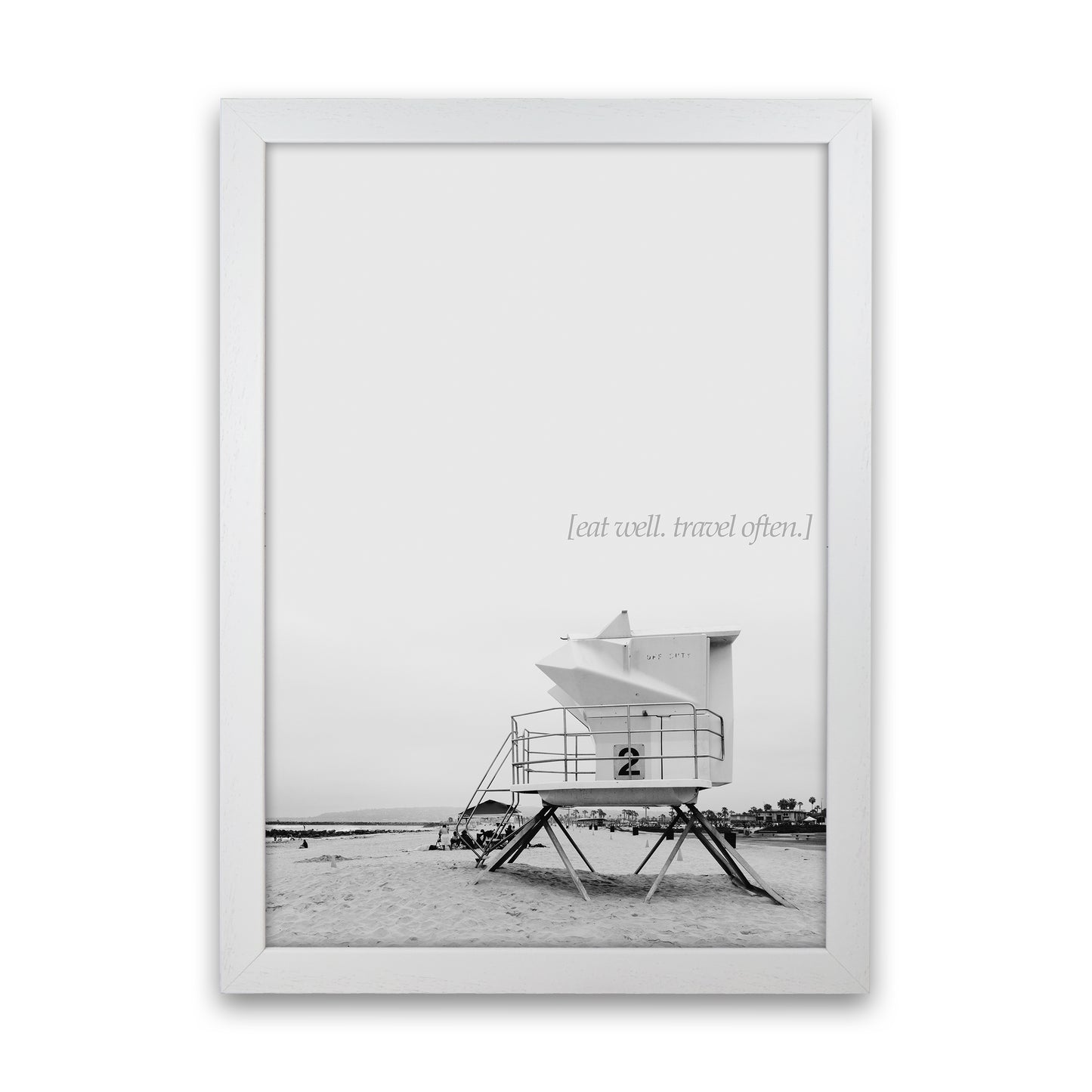 Eat Well Travel Often Photography Art Print by Kubistika White Grain