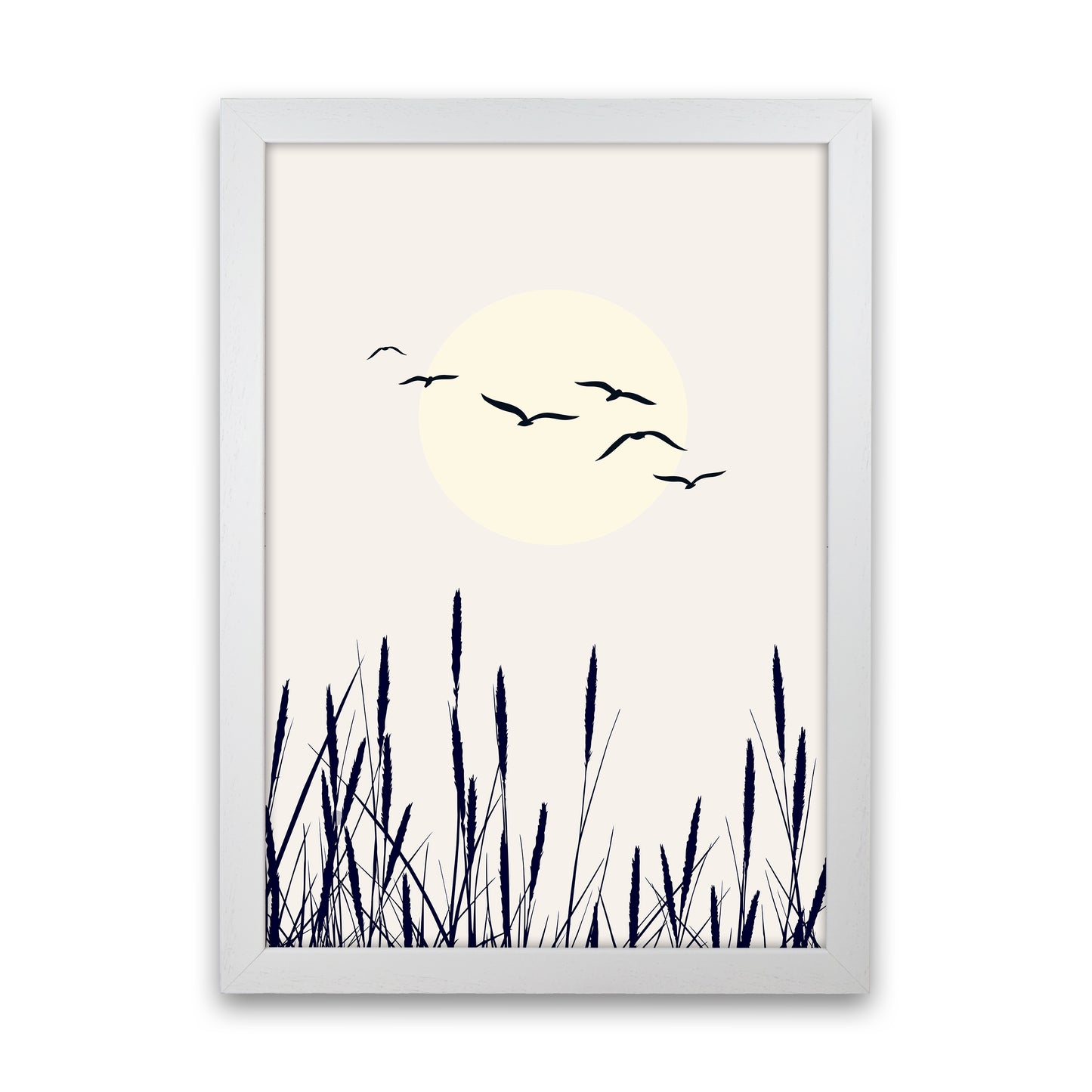Shadows Of The Sun Contemporary Art Print by Kubistika White Grain