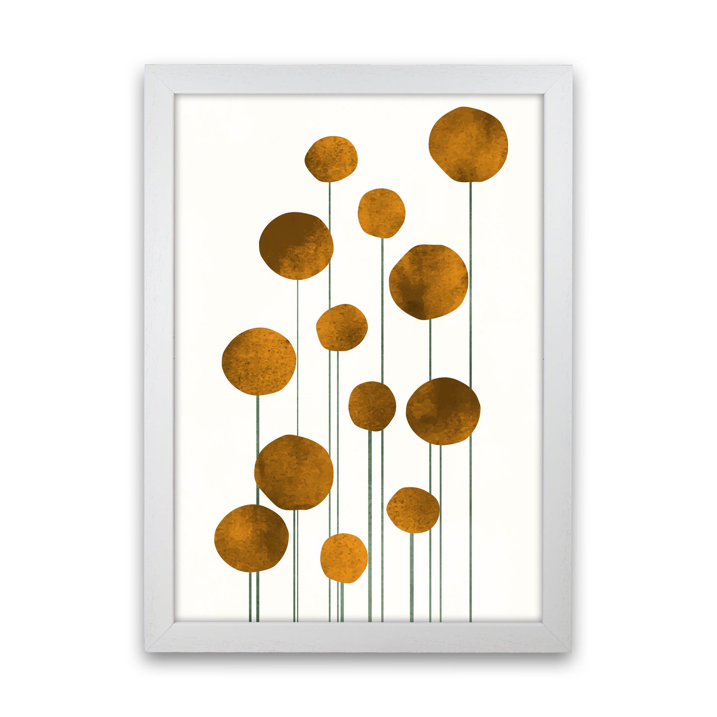Waterflowers No.3 Art Print by Kubistika White Grain