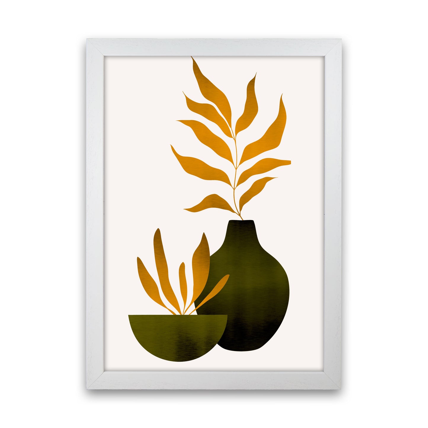 Autumn Flowers - 4 Art Print by Kubistika White Grain