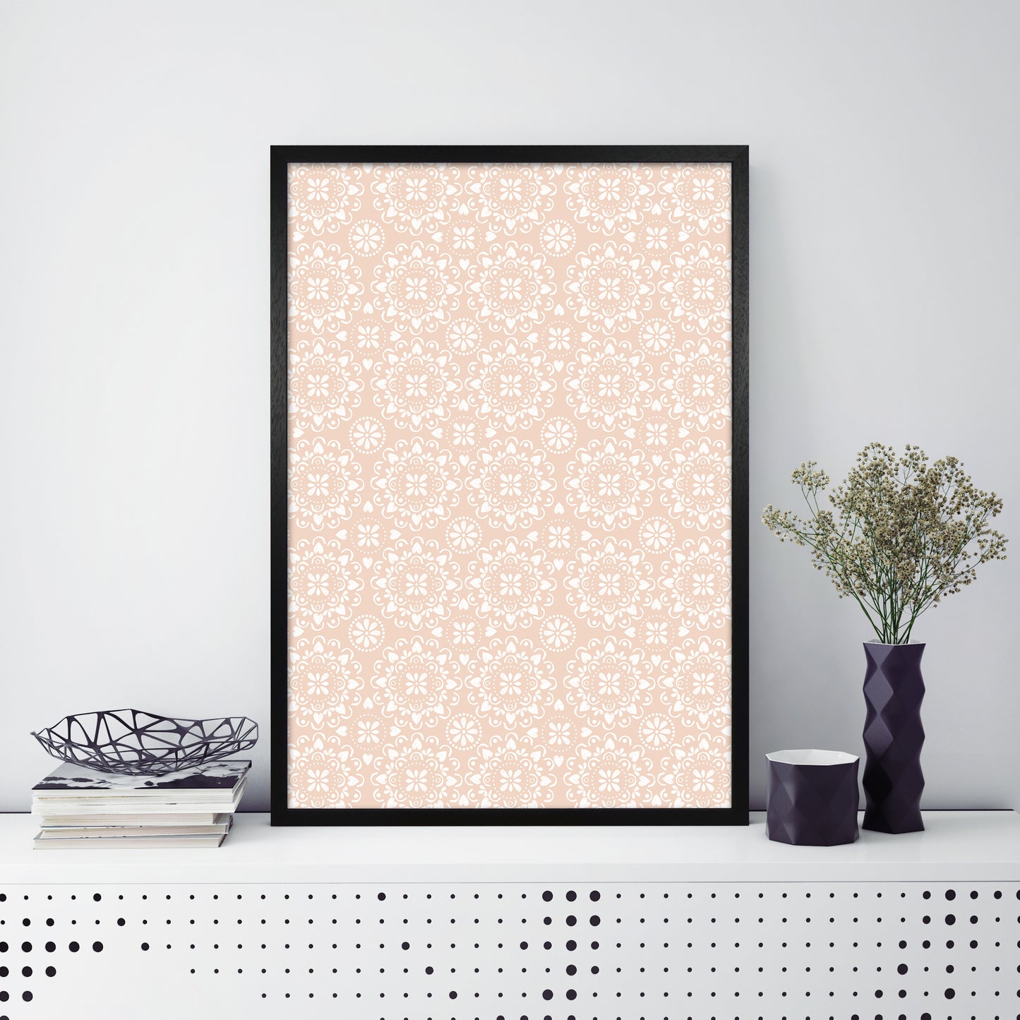Laura Irwin Lace A1 Black with White Mount