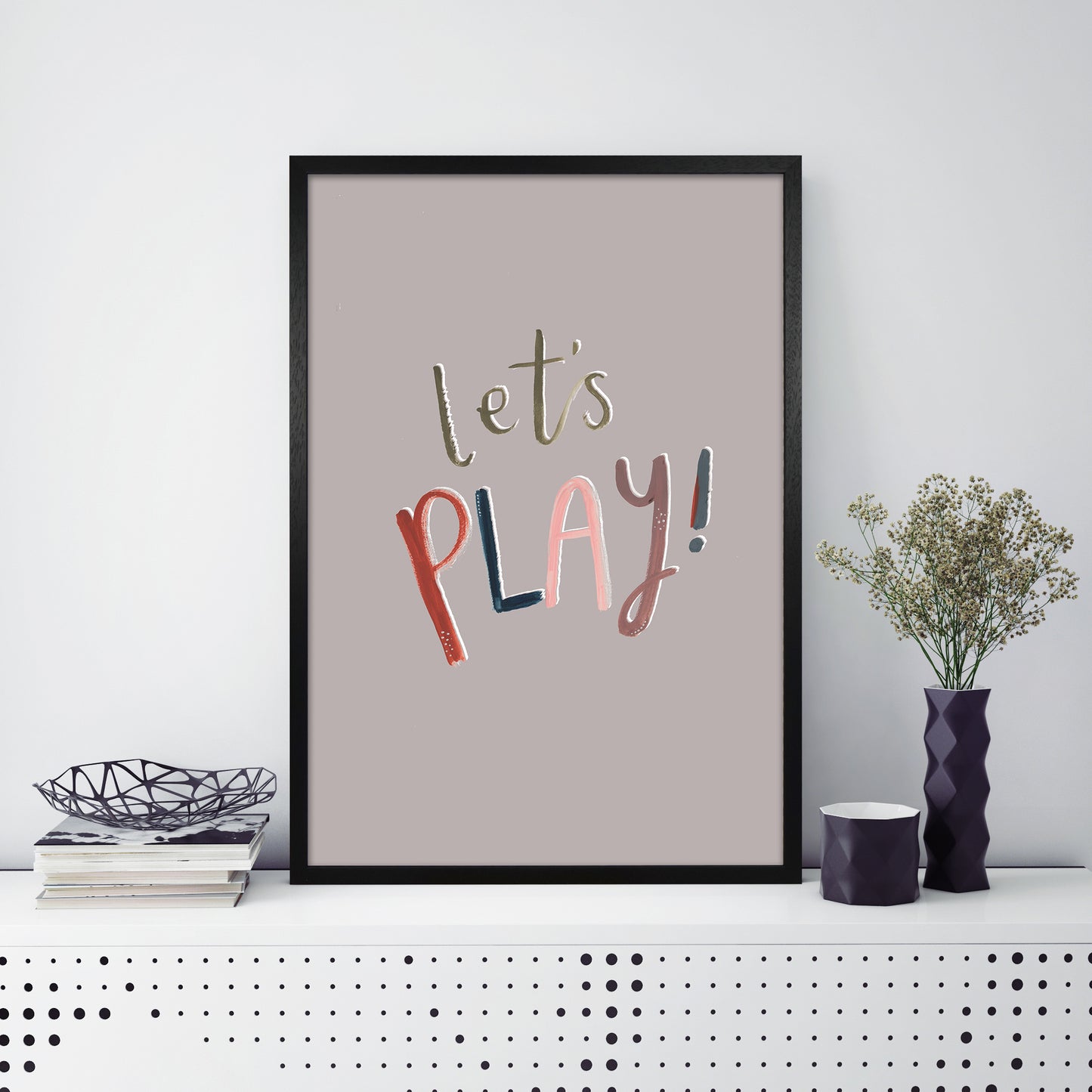 Laura Irwin Let's Play A1 Black with White Mount