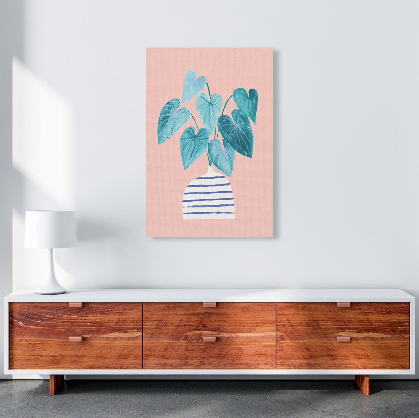 Minimal Houseplant Art Print by Laura Irwin A1 Canvas