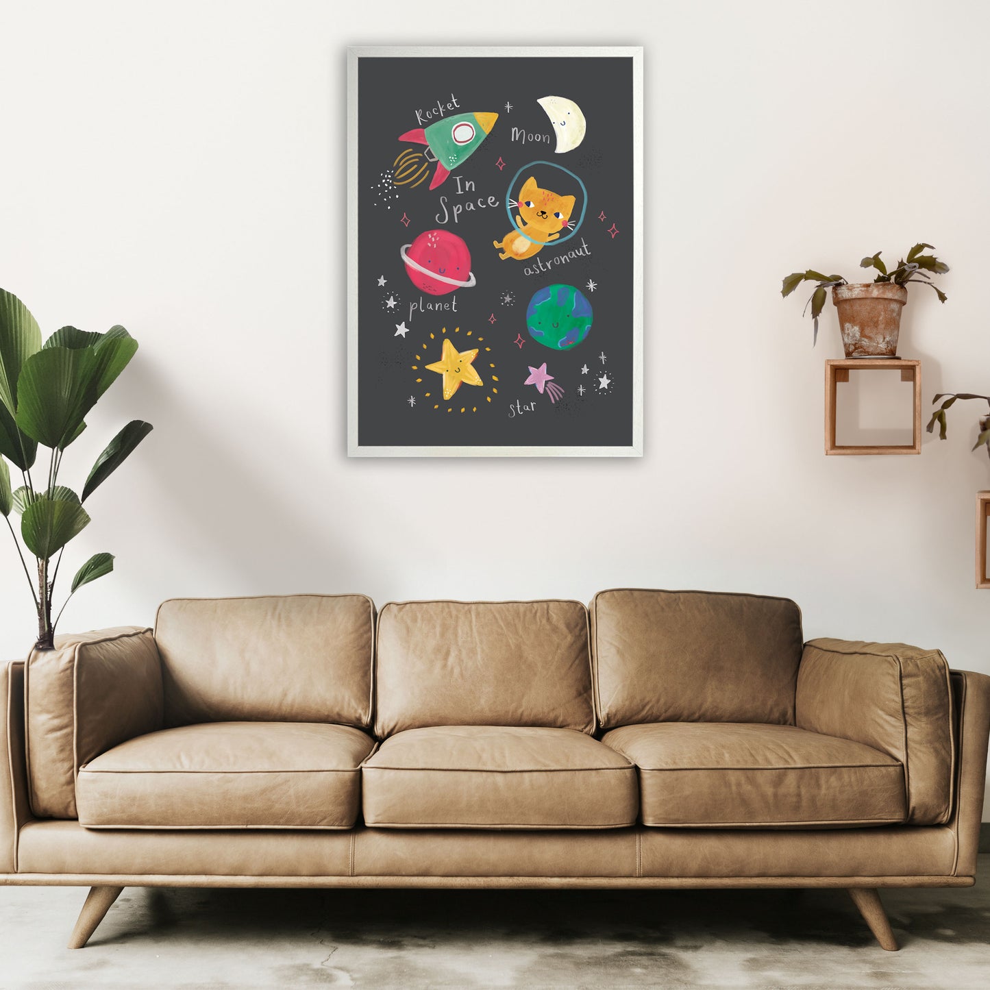Space Art Print by Laura Irwin A1 Oak Frame
