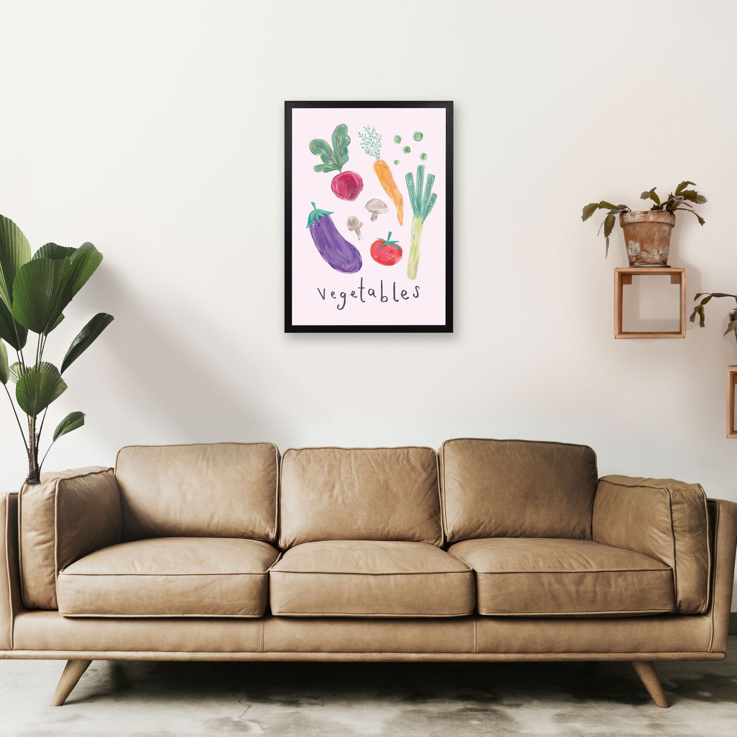 Vegetables Art Print by Laura Irwin A2 White Frame