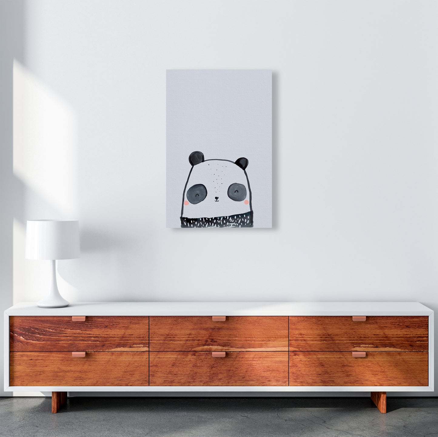 Panda Art Print by Laura Irwin A2 Canvas