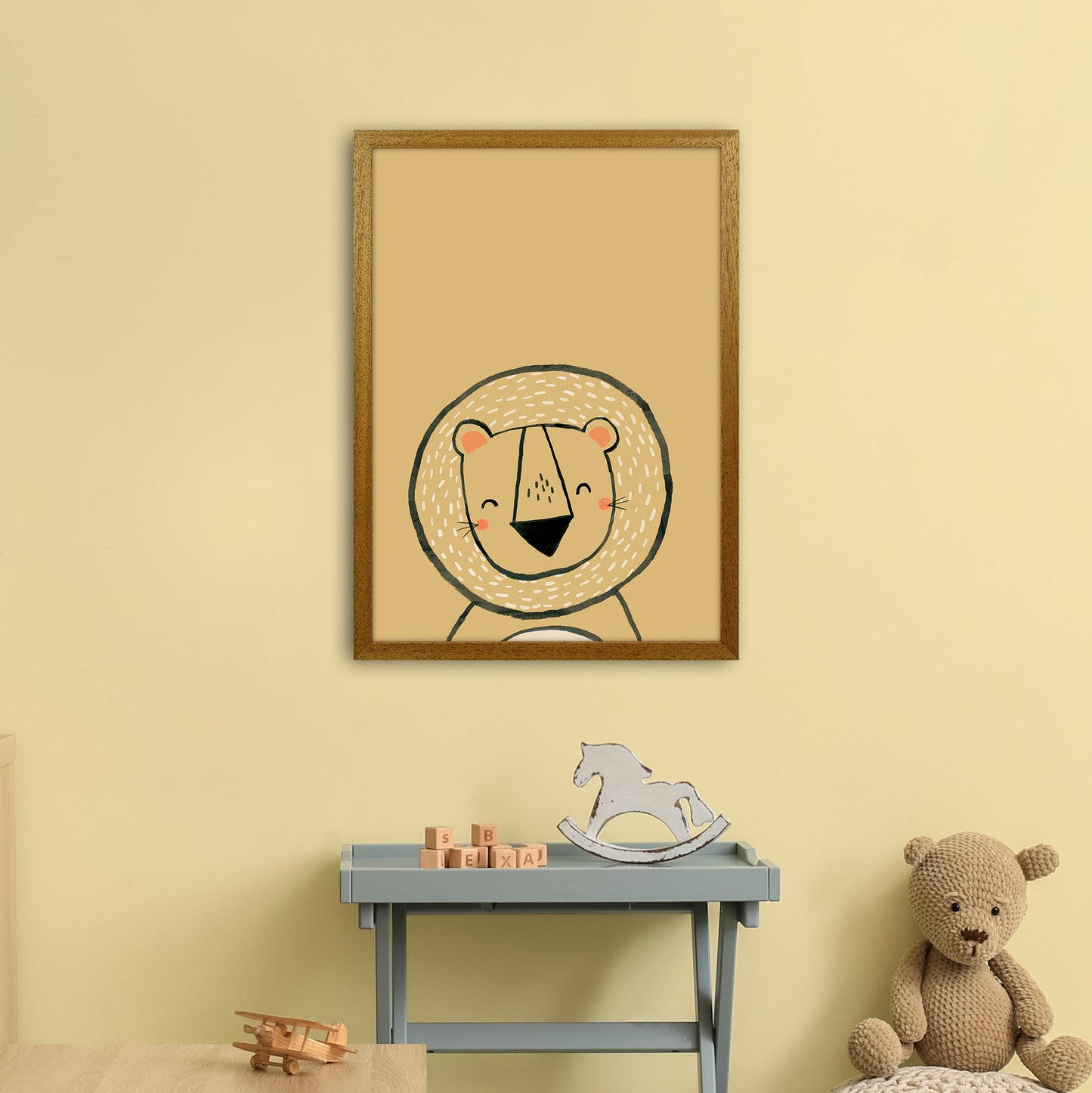 Inky Lion Animal Art Print by Laura Irwin A2 Print Only