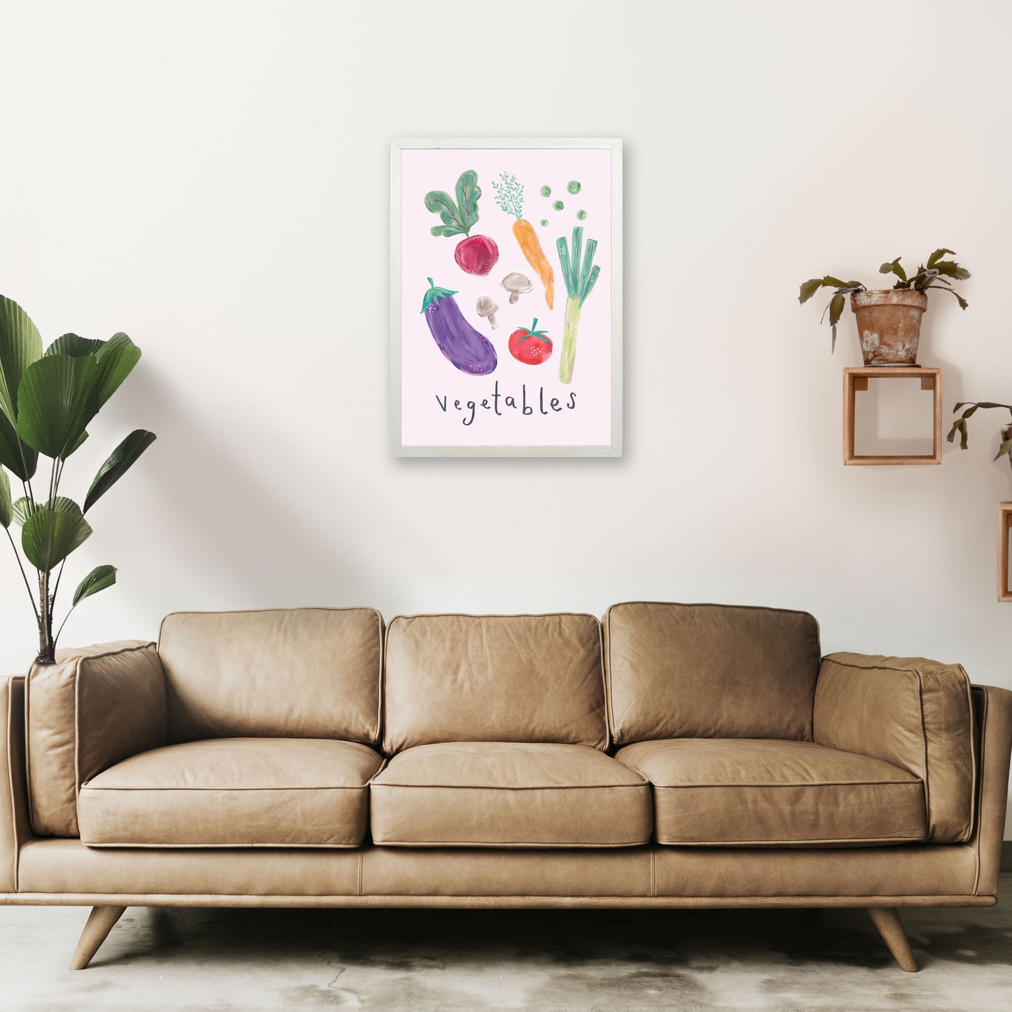 Vegetables Art Print by Laura Irwin A2 Oak Frame