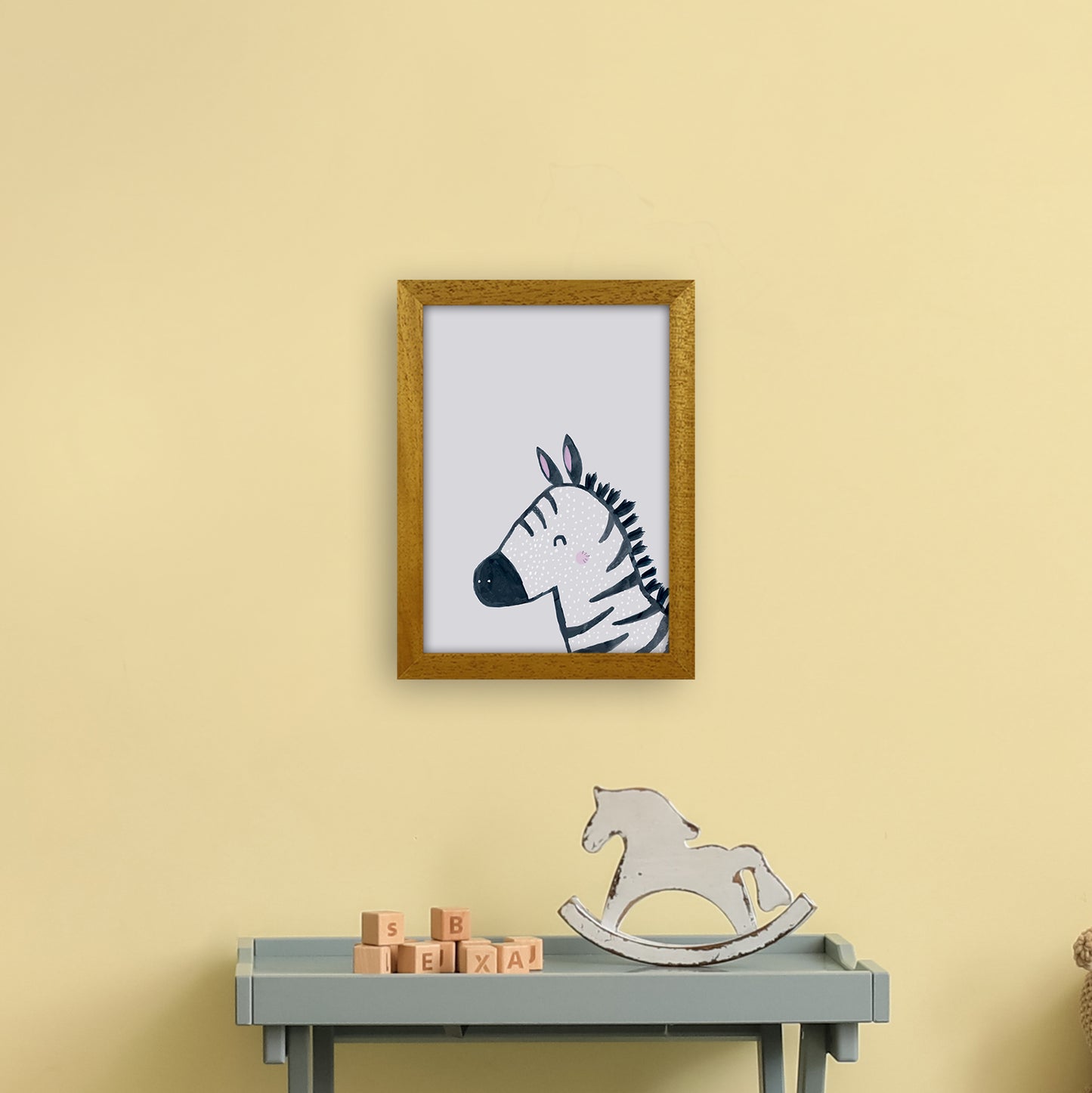 Inky Zebra Animal Art Print by Laura Irwin A4 Print Only