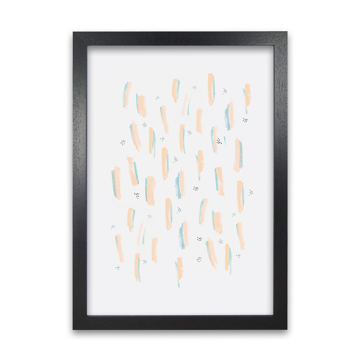 Laura Irwin Brush Strokes Peach A1 White with White Mount