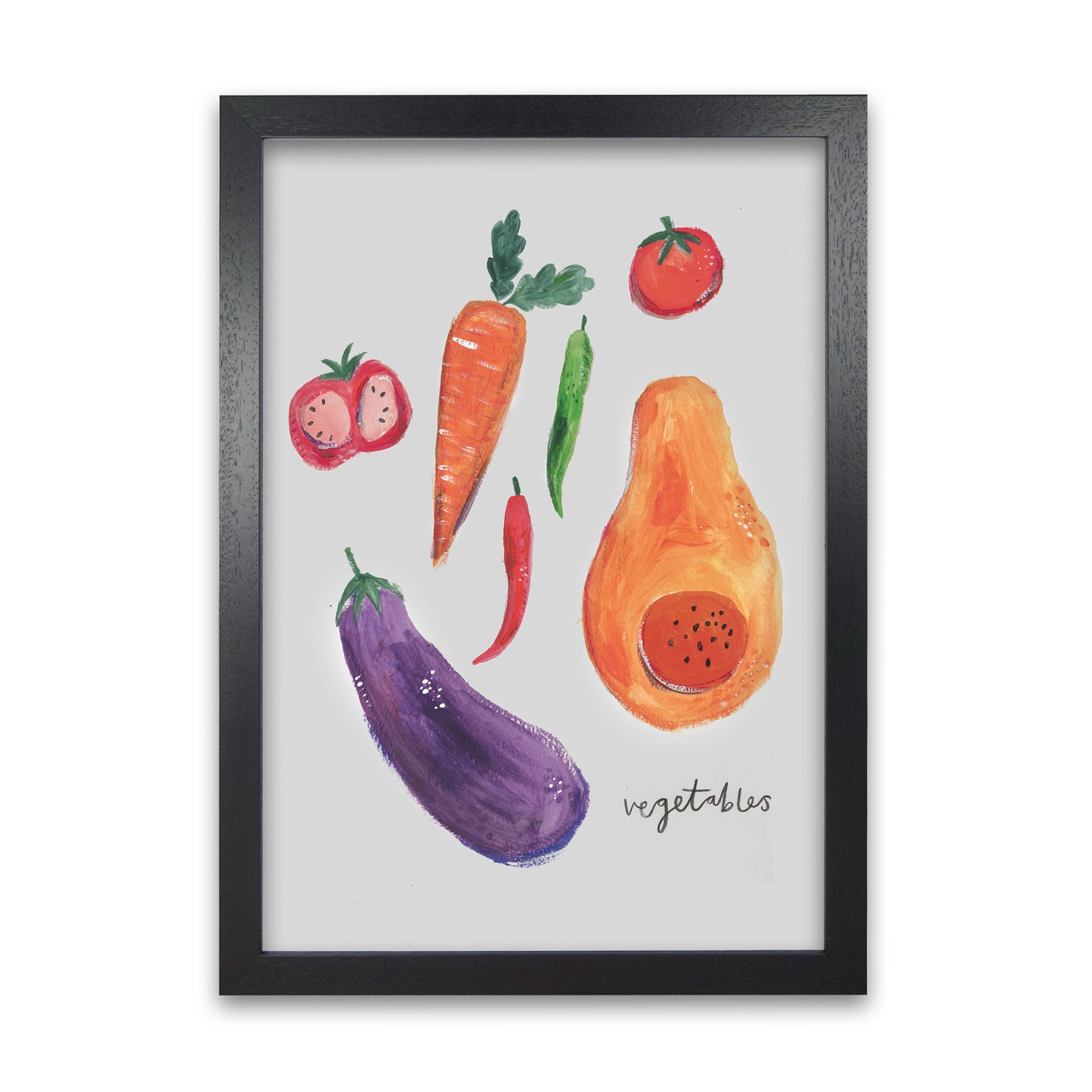 Laura Irwin Veggies A1 White with White Mount