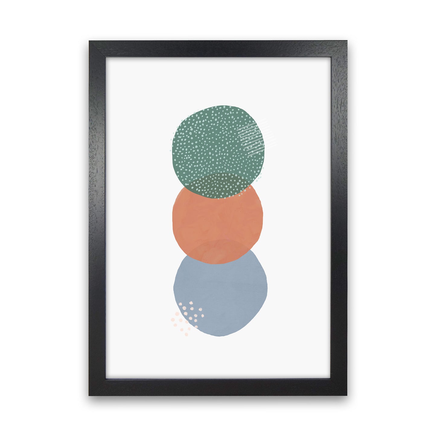 Abstract Soft Circles Part 2 Art Print by Laura Irwin Black Grain