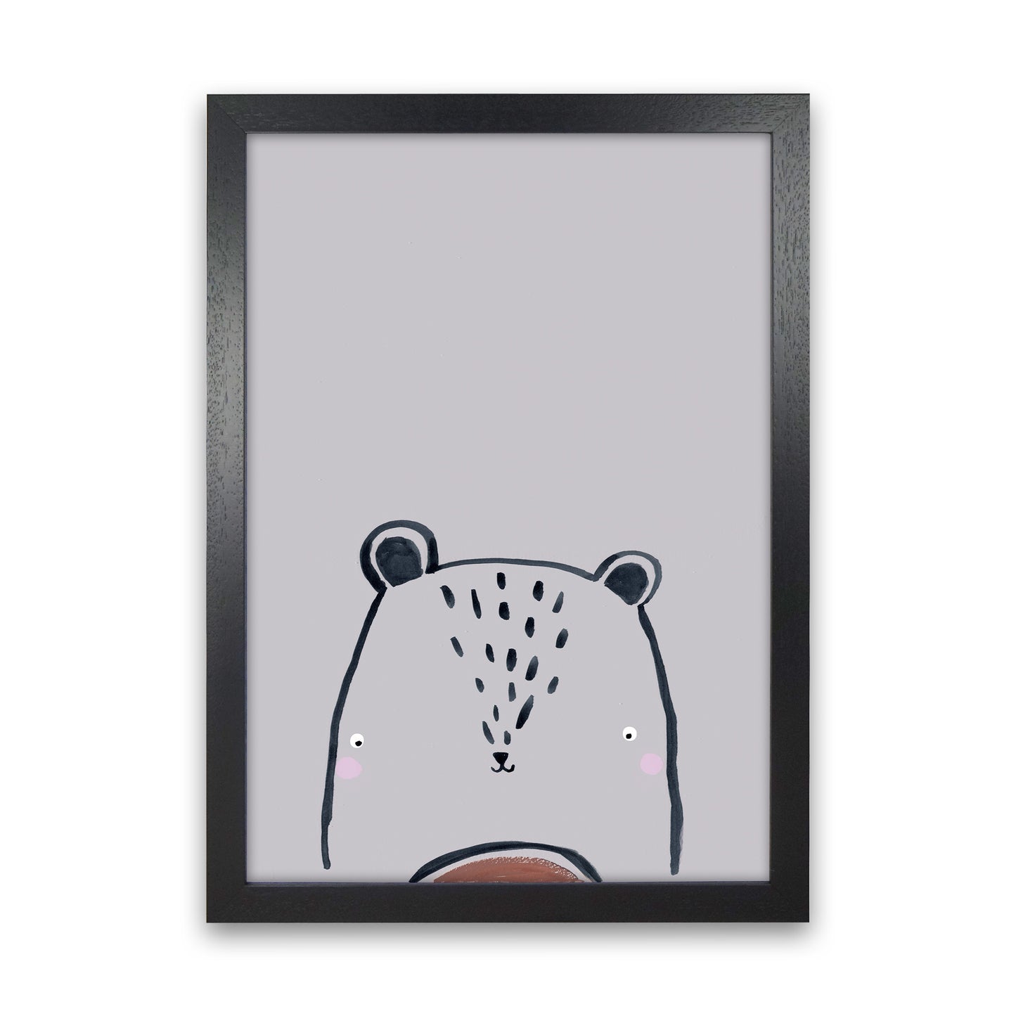 Teddy Art Print by Laura Irwin Black Grain