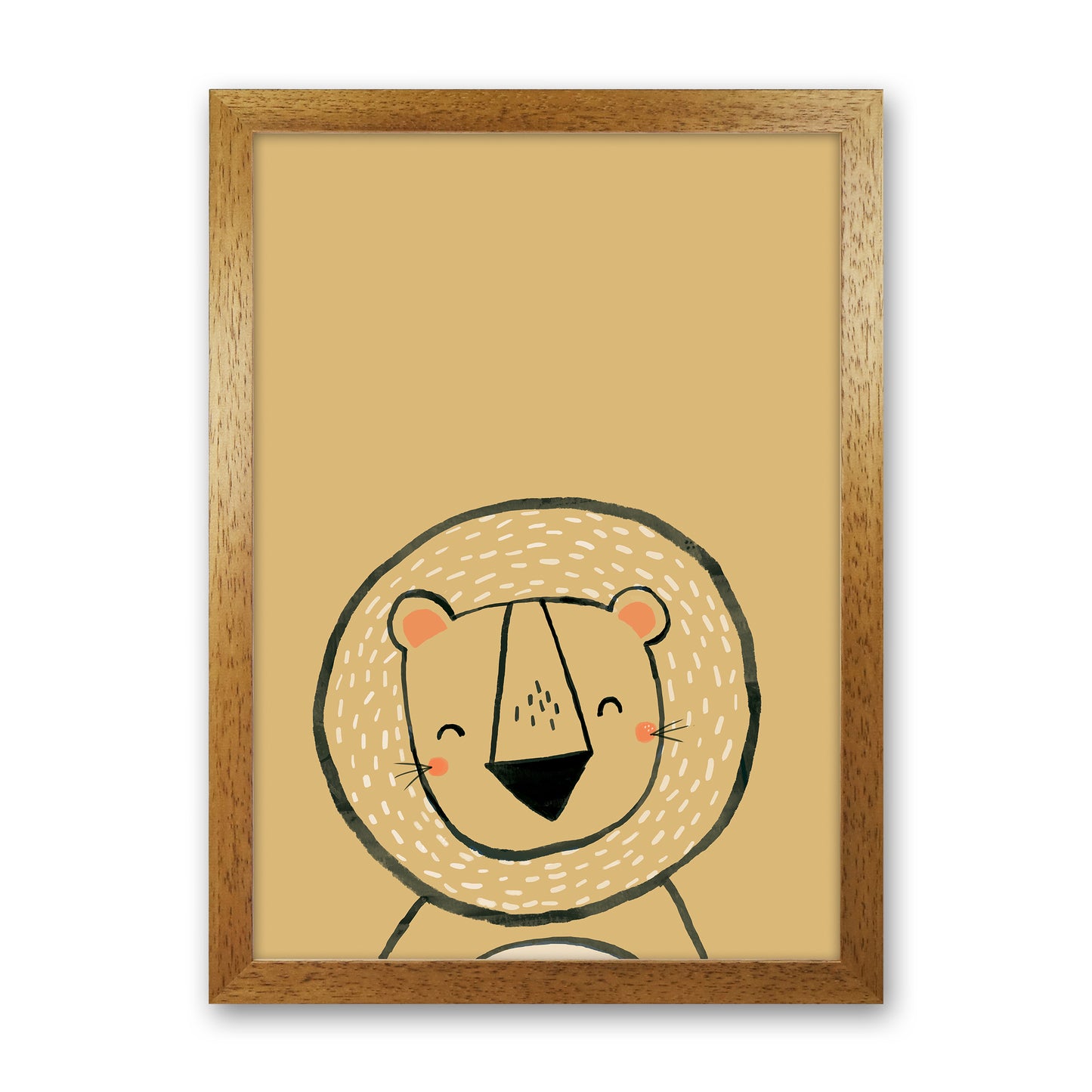 Inky Lion Animal Art Print by Laura Irwin Oak Grain