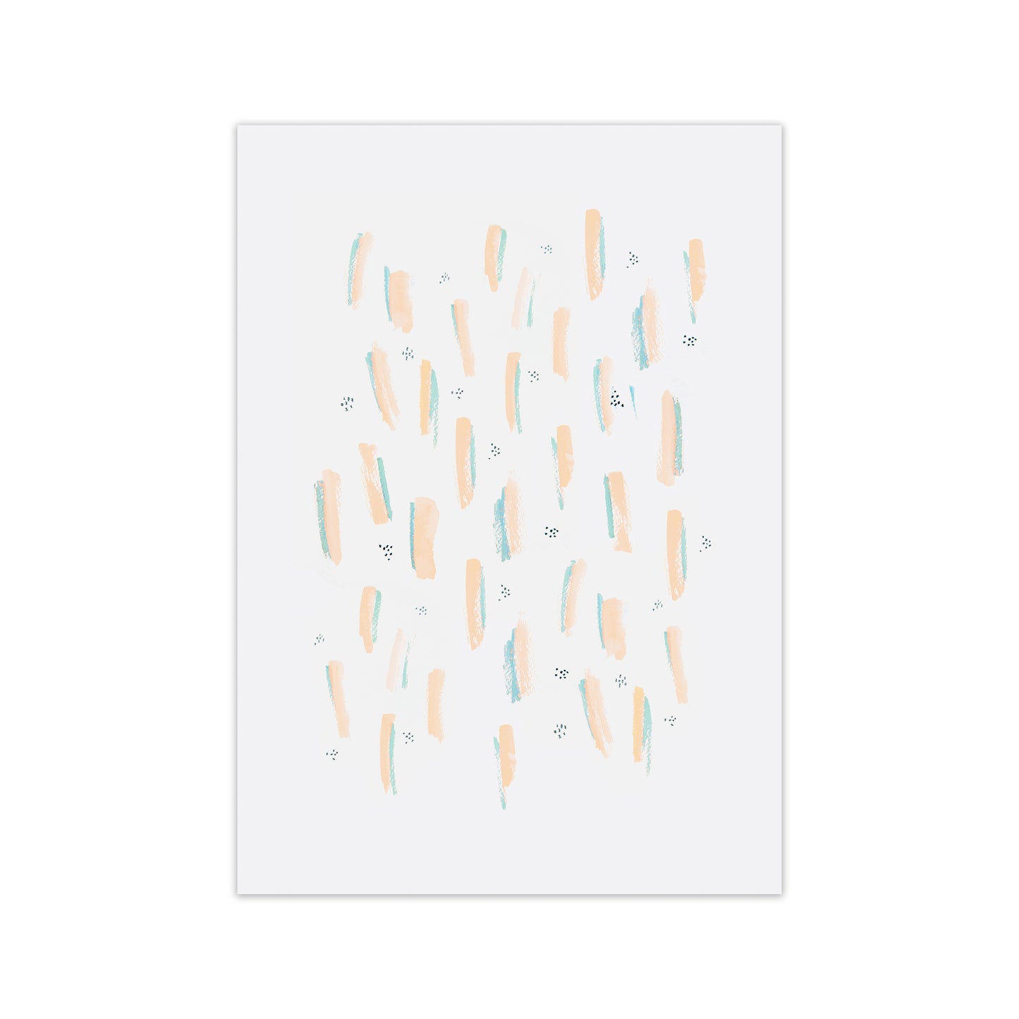 Laura Irwin Brush Strokes Peach A2 Black with White Mount