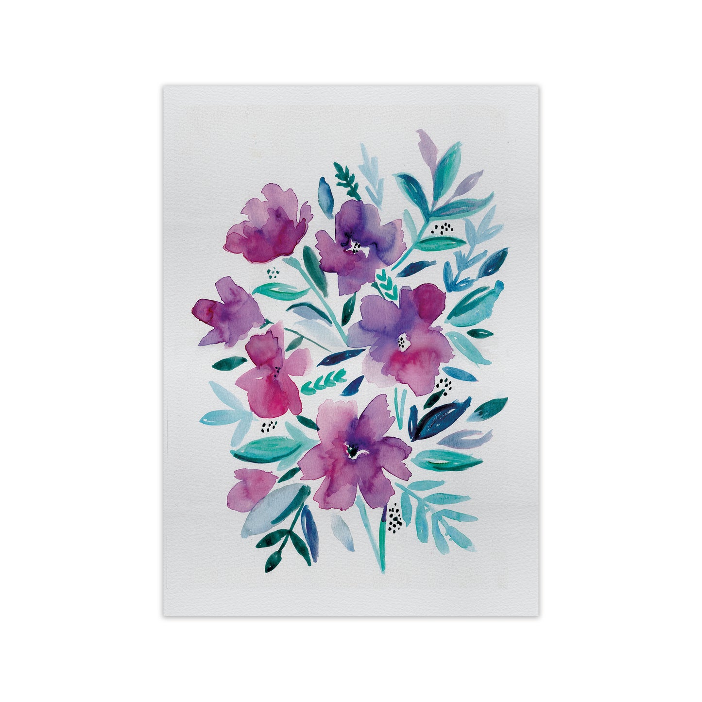 Laura Irwin Loose Pink Floral A2 Black with White Mount