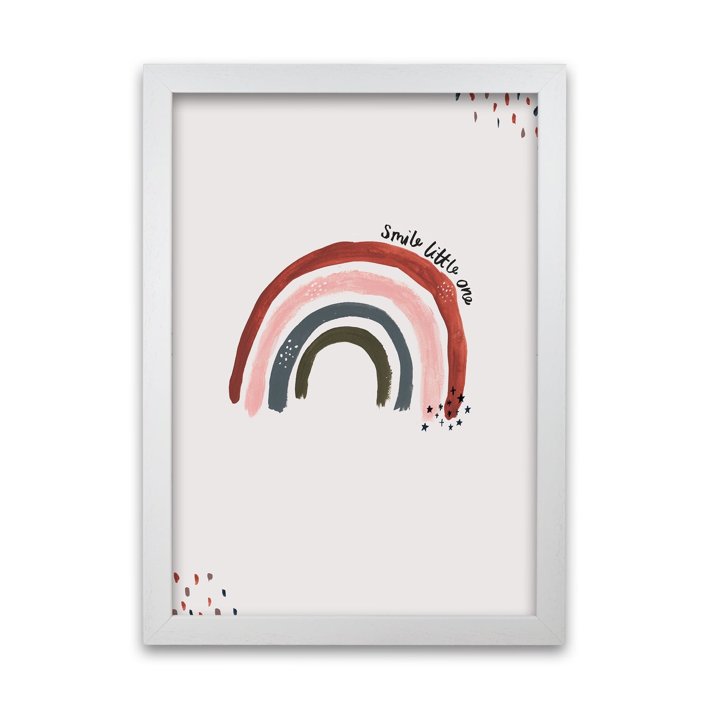 Laura Irwin Smile Litte One Rainbow Portrait A1 Oak with White Mount