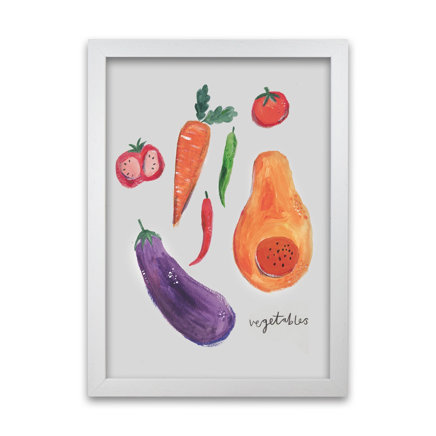 Laura Irwin Veggies A1 Oak with White Mount