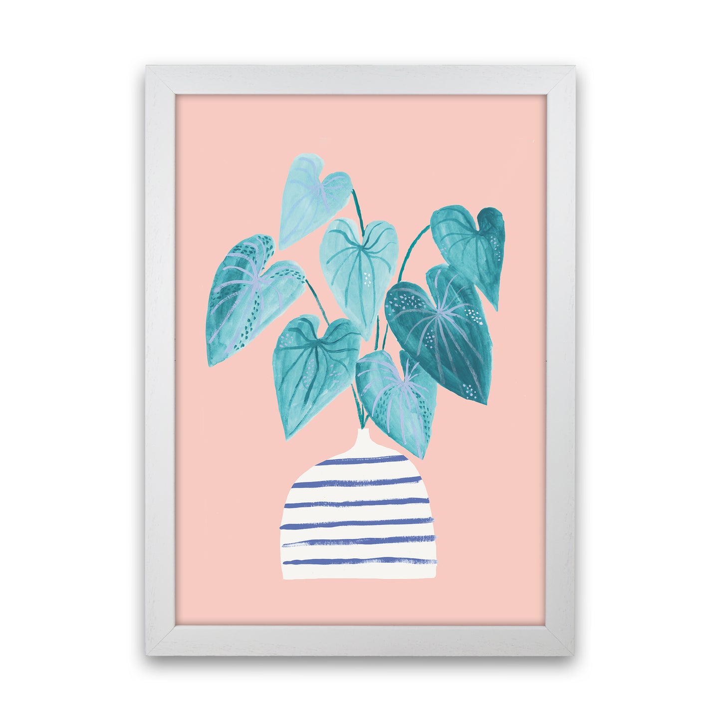 Minimal Houseplant Art Print by Laura Irwin White Grain