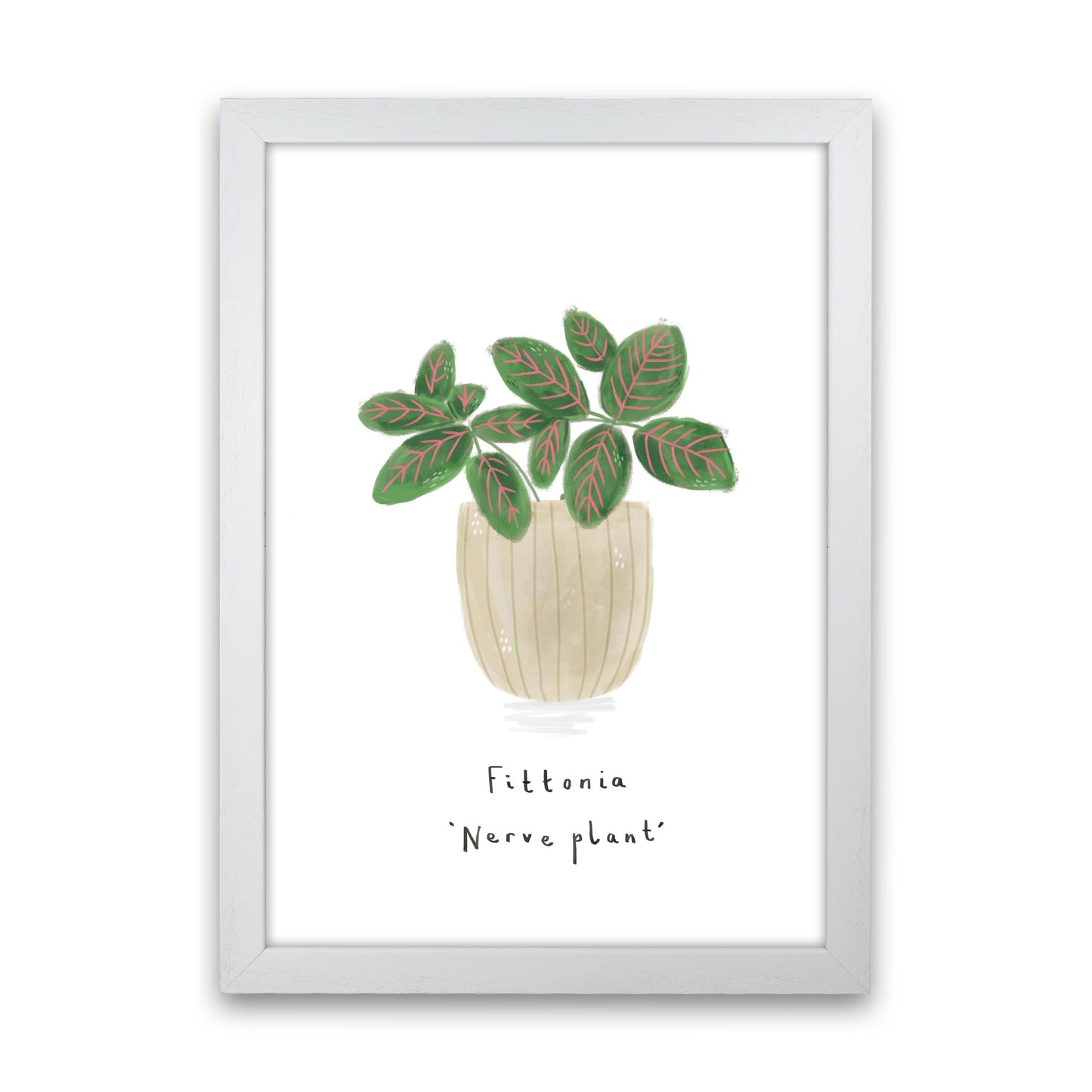 Nerve Plant Art Print by Laura Irwin White Grain