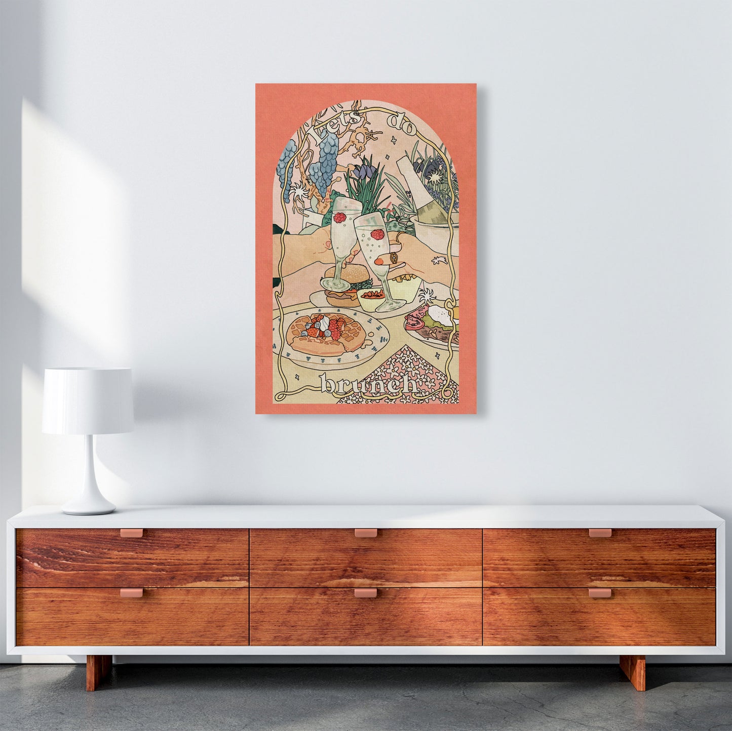 Lets Do Brunch Art Print by Lucy Michelle A1 Canvas