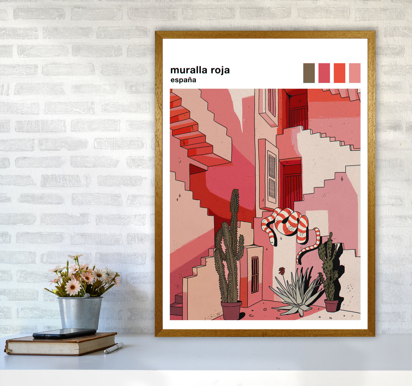 Muralla Roja Art Print by Lucy Michelle A1 Print Only