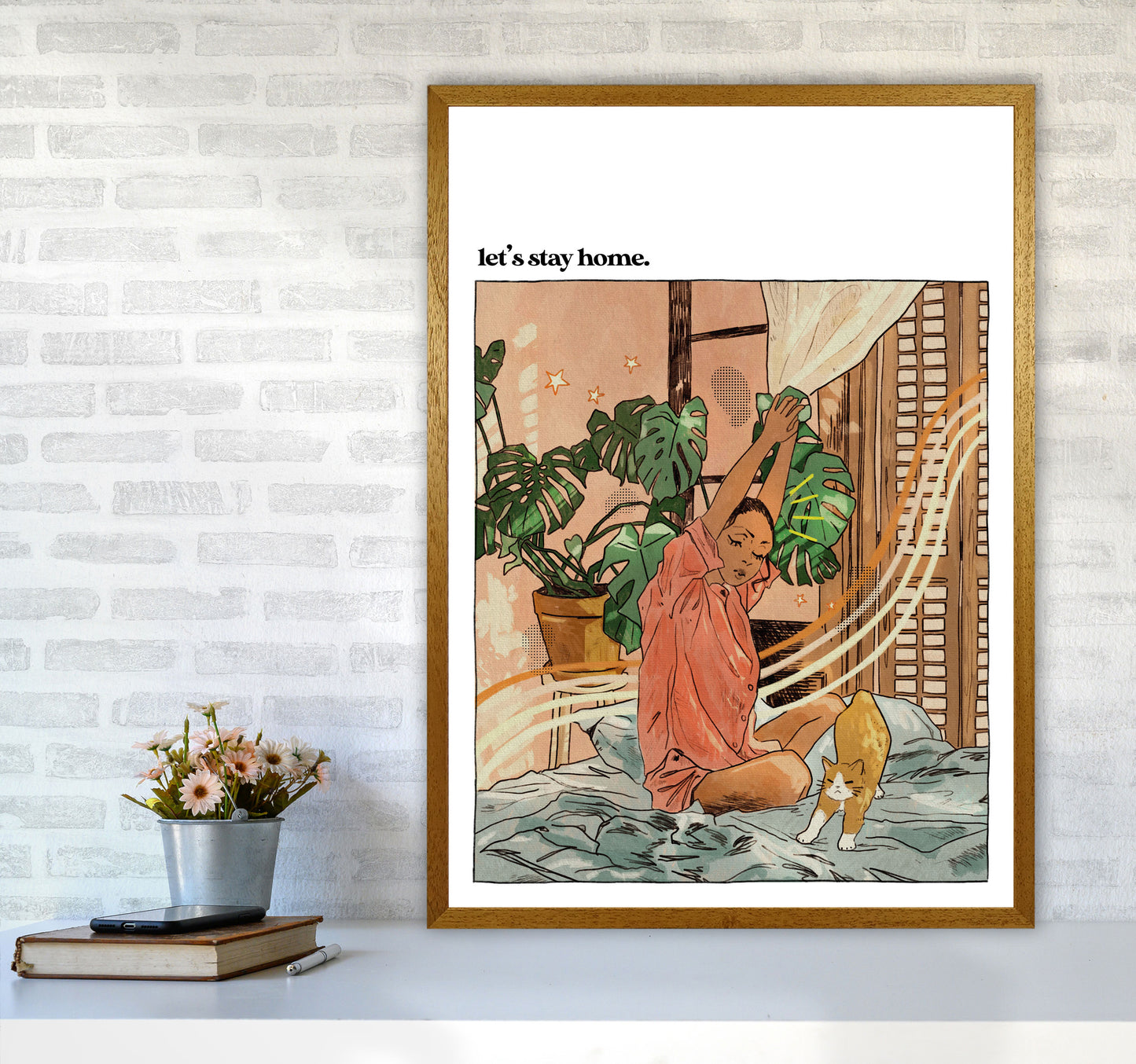 Stay Home II Art Print by Lucy Michelle A1 Print Only