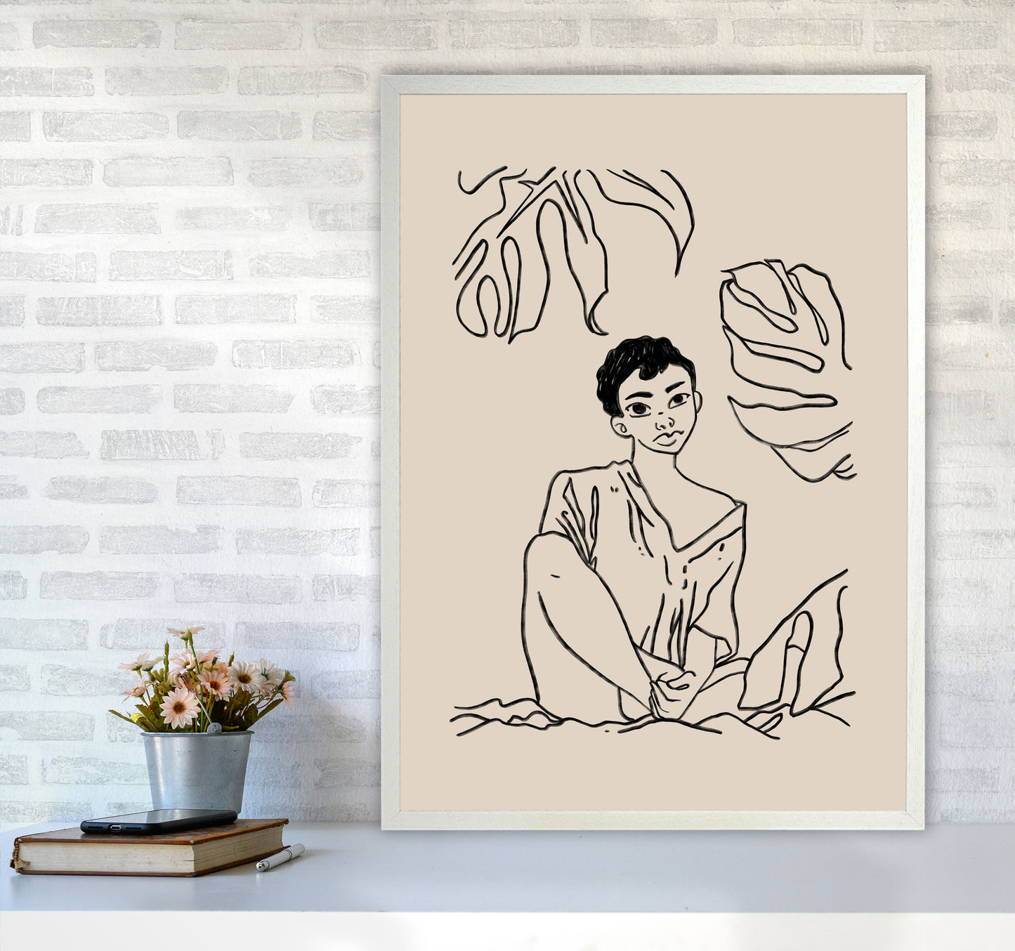 Sundays Art Print by Lucy Michelle A1 Oak Frame