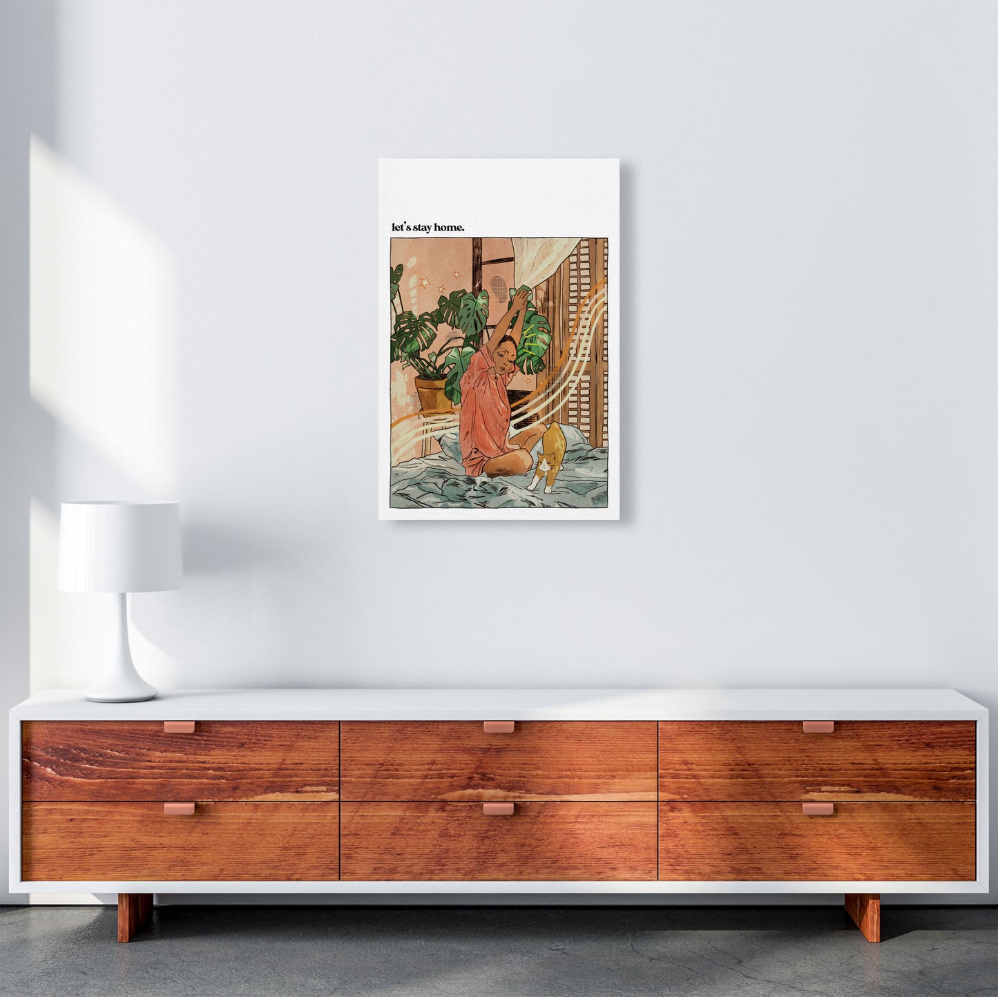 Stay Home II Art Print by Lucy Michelle A2 Canvas