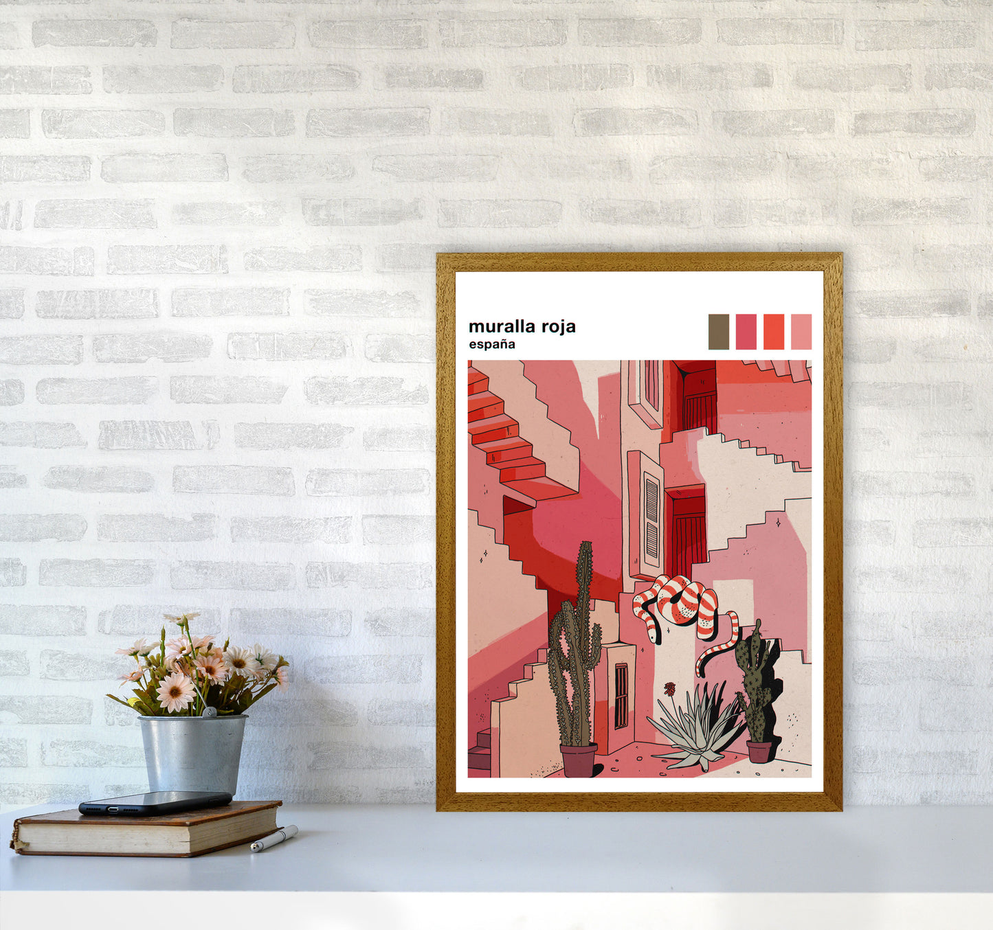 Muralla Roja Art Print by Lucy Michelle A2 Print Only