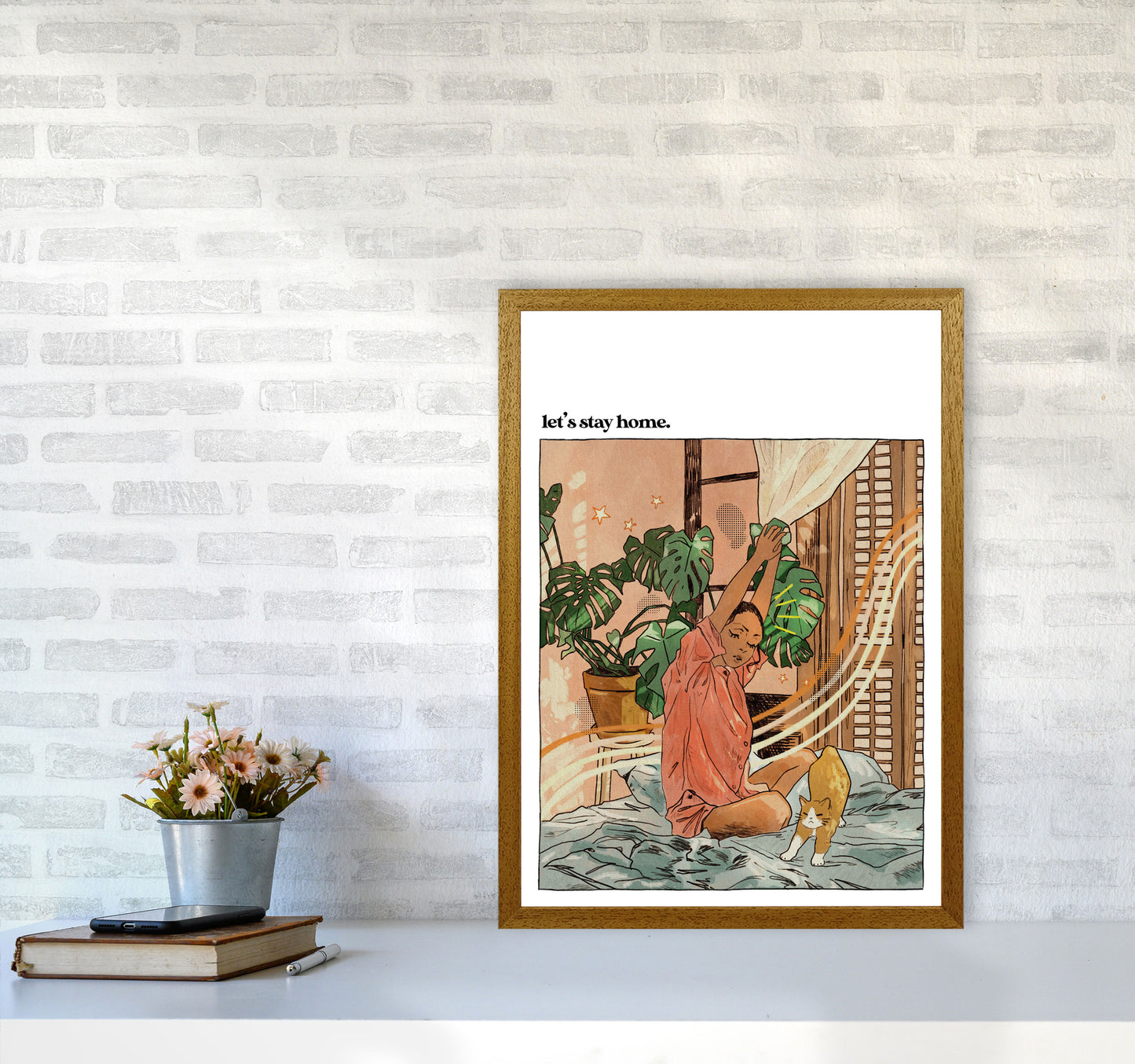 Stay Home II Art Print by Lucy Michelle A2 Print Only