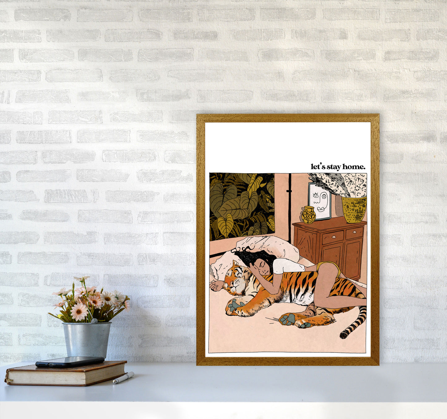 Stay Home Art Print by Lucy Michelle A2 Print Only