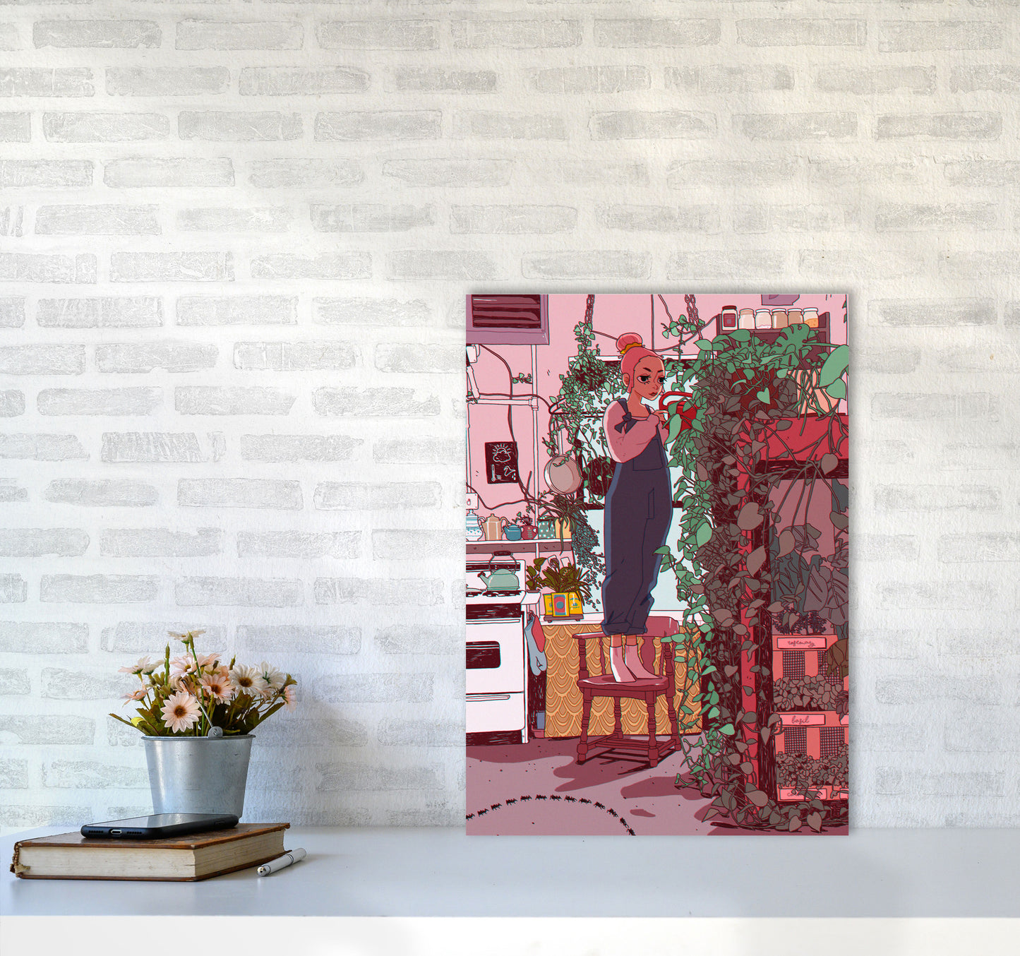 Self Care Art Print by Lucy Michelle A2 Black Frame