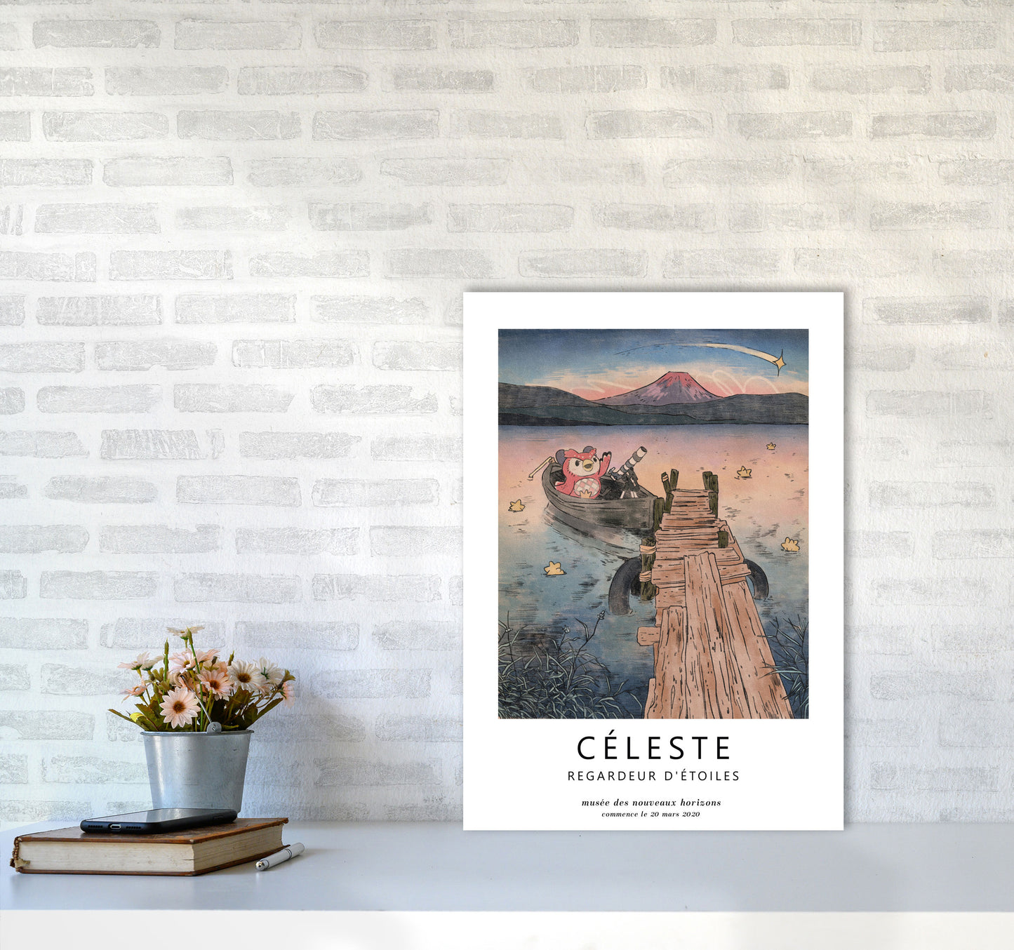 Celeste Art Print by Lucy Michelle A2 Black Frame