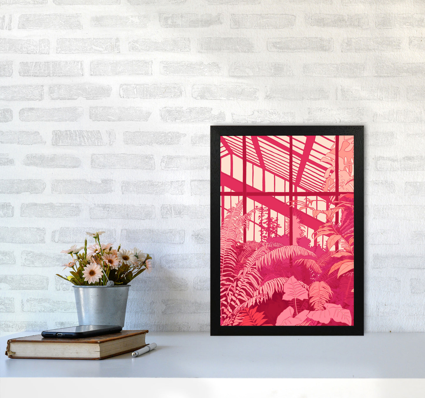 Dramatic Art Print by Lucy Michelle A3 White Frame