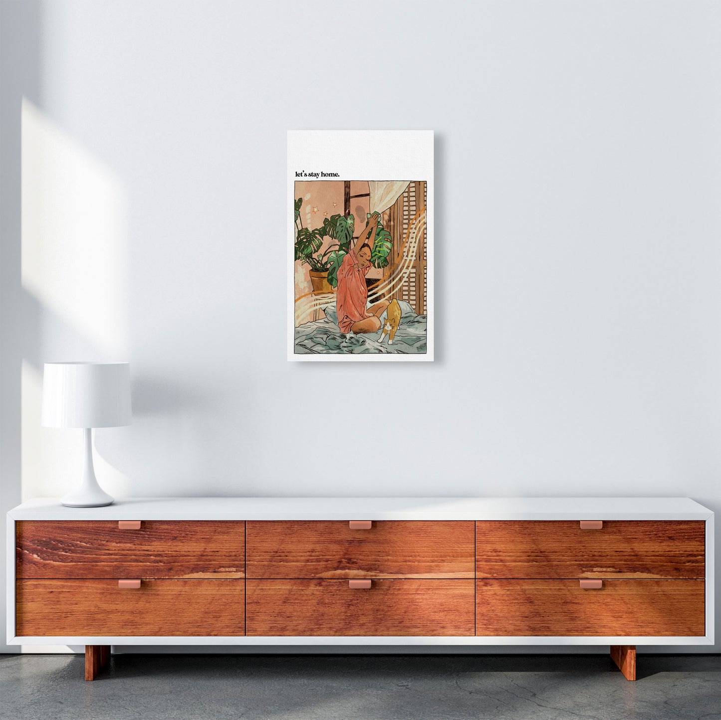 Stay Home II Art Print by Lucy Michelle A3 Canvas