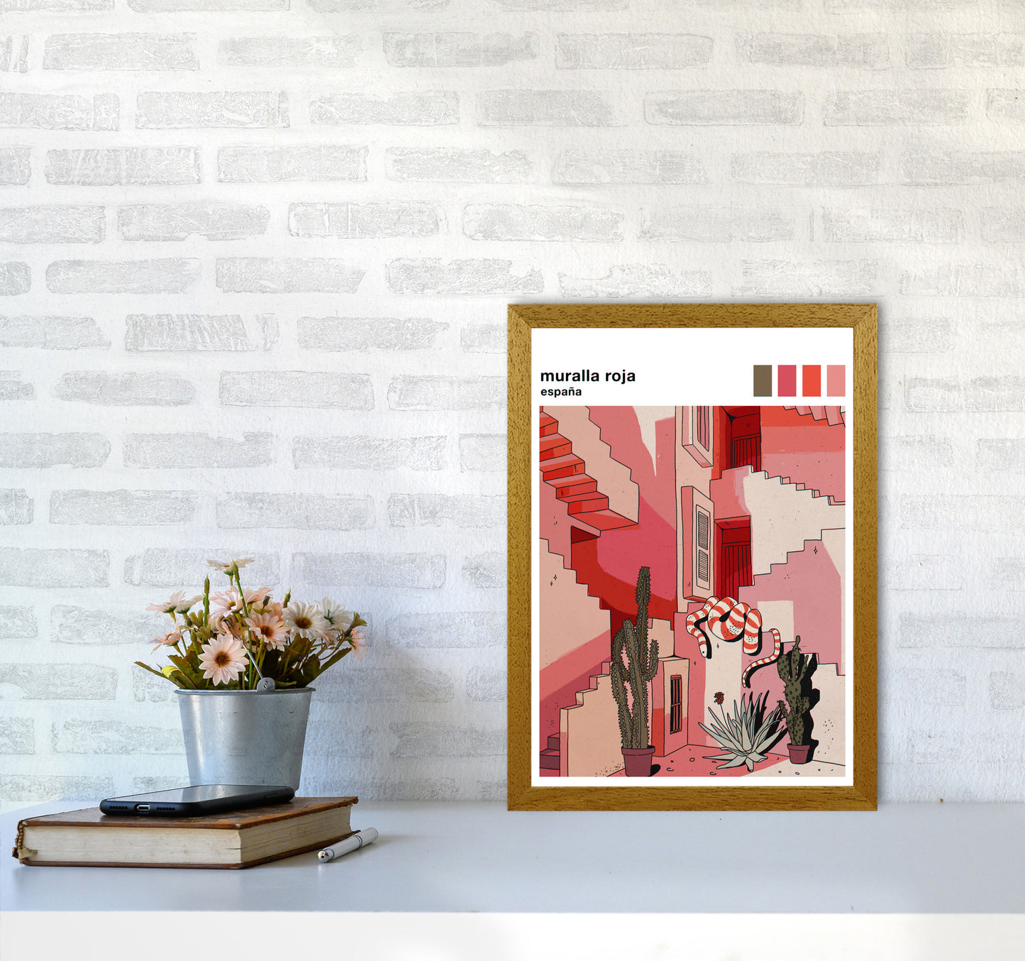 Muralla Roja Art Print by Lucy Michelle A3 Print Only
