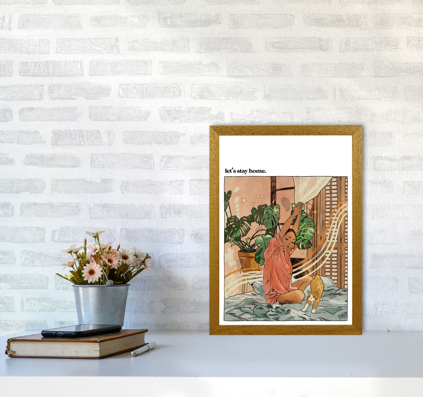Stay Home II Art Print by Lucy Michelle A3 Print Only