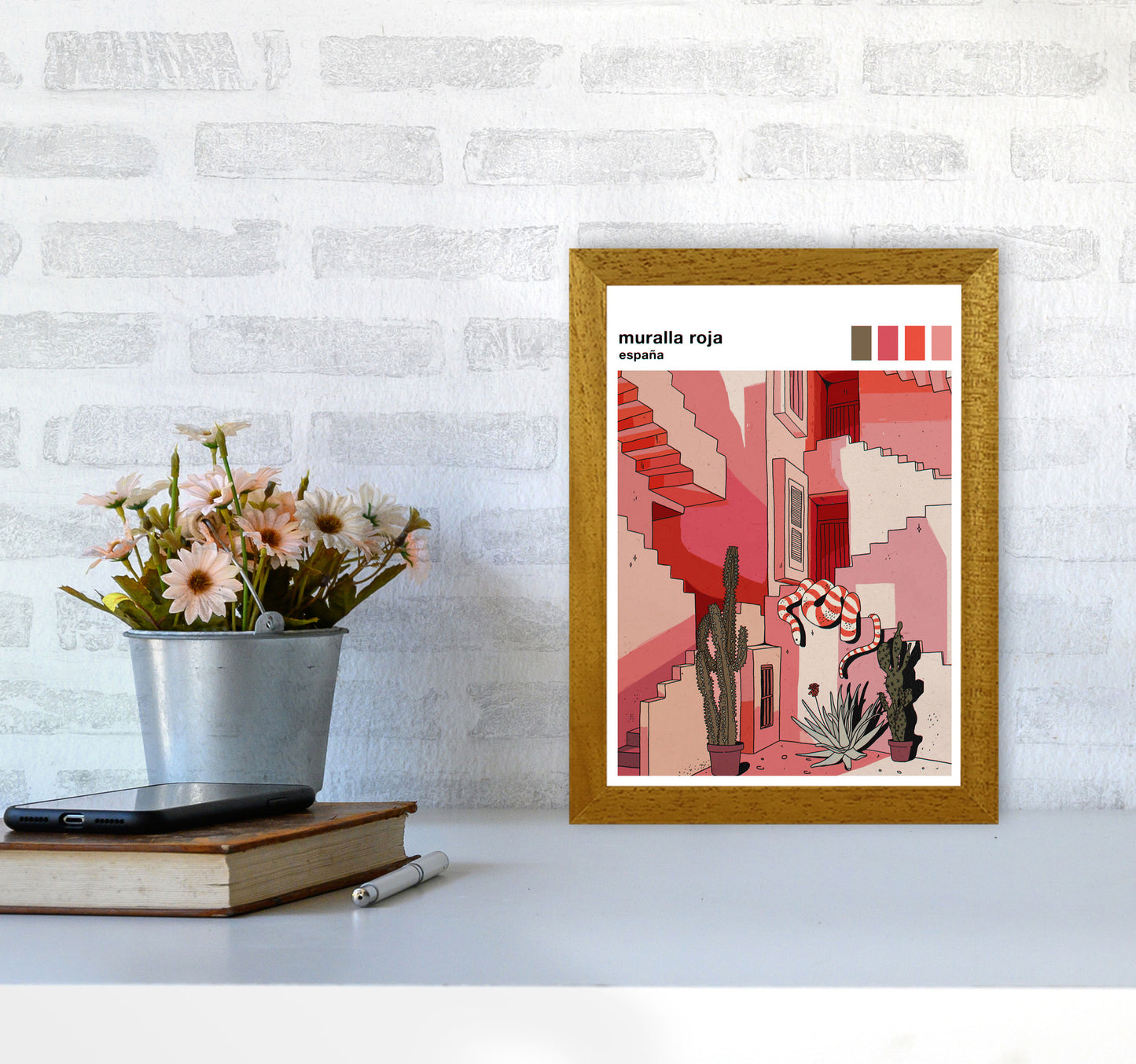 Muralla Roja Art Print by Lucy Michelle A4 Print Only
