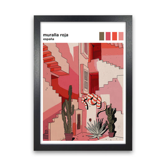 Muralla Roja Art Print by Lucy Michelle Black Grain