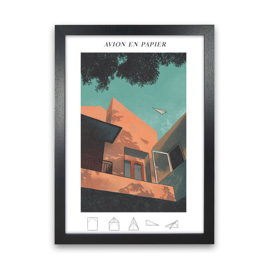 Avion En Papier Art Print by Lucy Michelle Black Grain